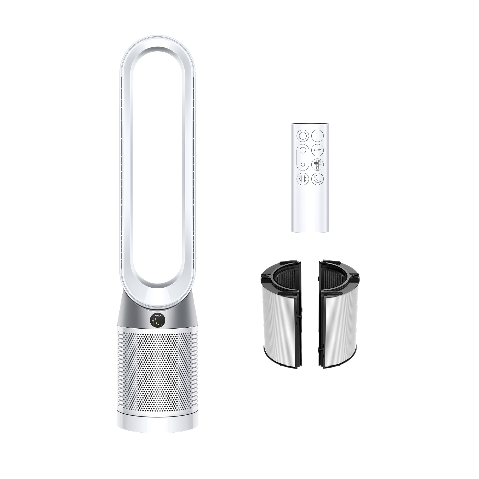 Dyson Purifier Cool Tower Fan TP7C HEPA Activated Carbon Air Purifier (White/Silver, 101 sq ft) lu42h