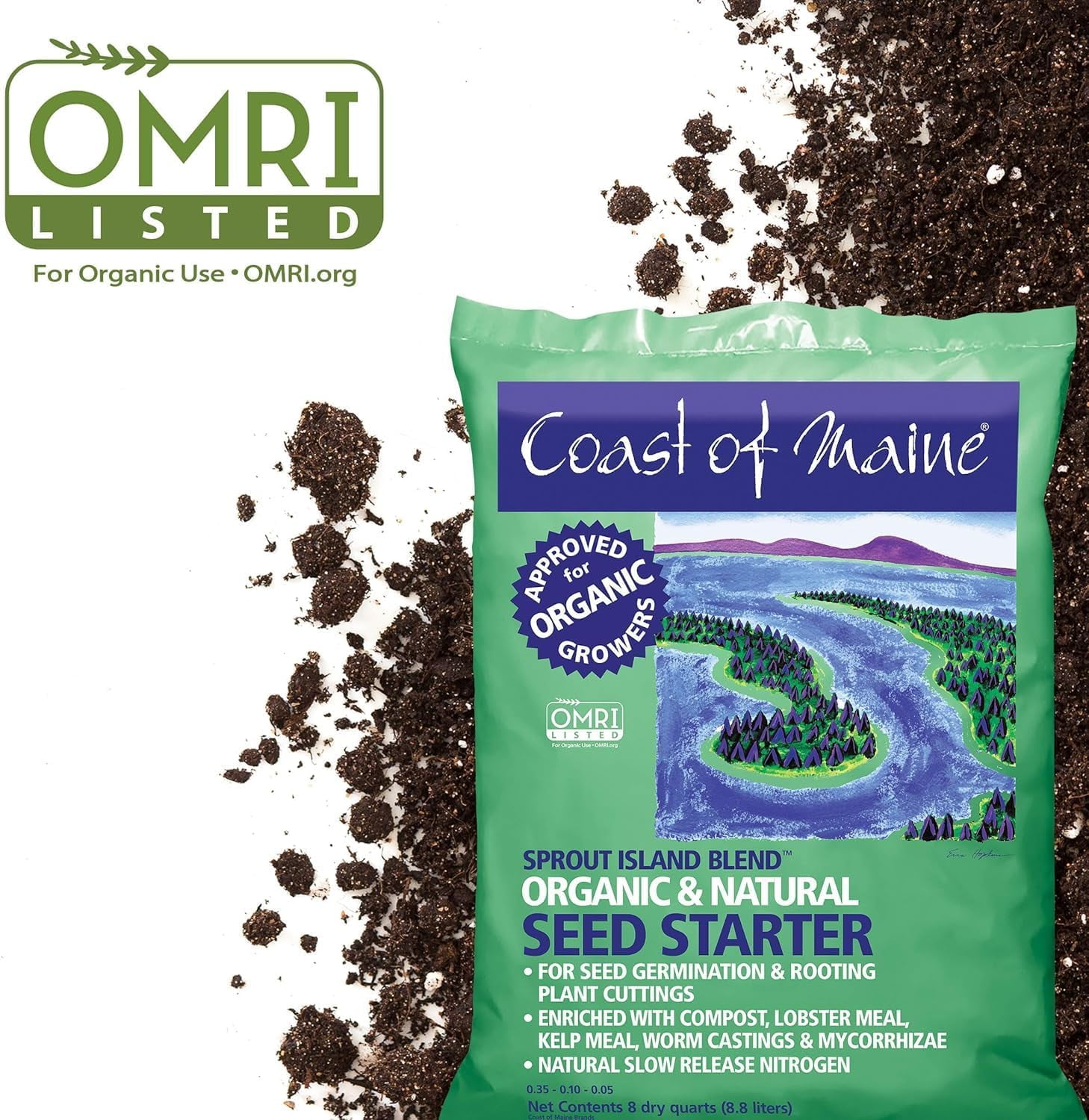 Coast Of Maine Sprout Island Blend Organic Seed Starter Mix (Natural, 48 qt Total) nk562