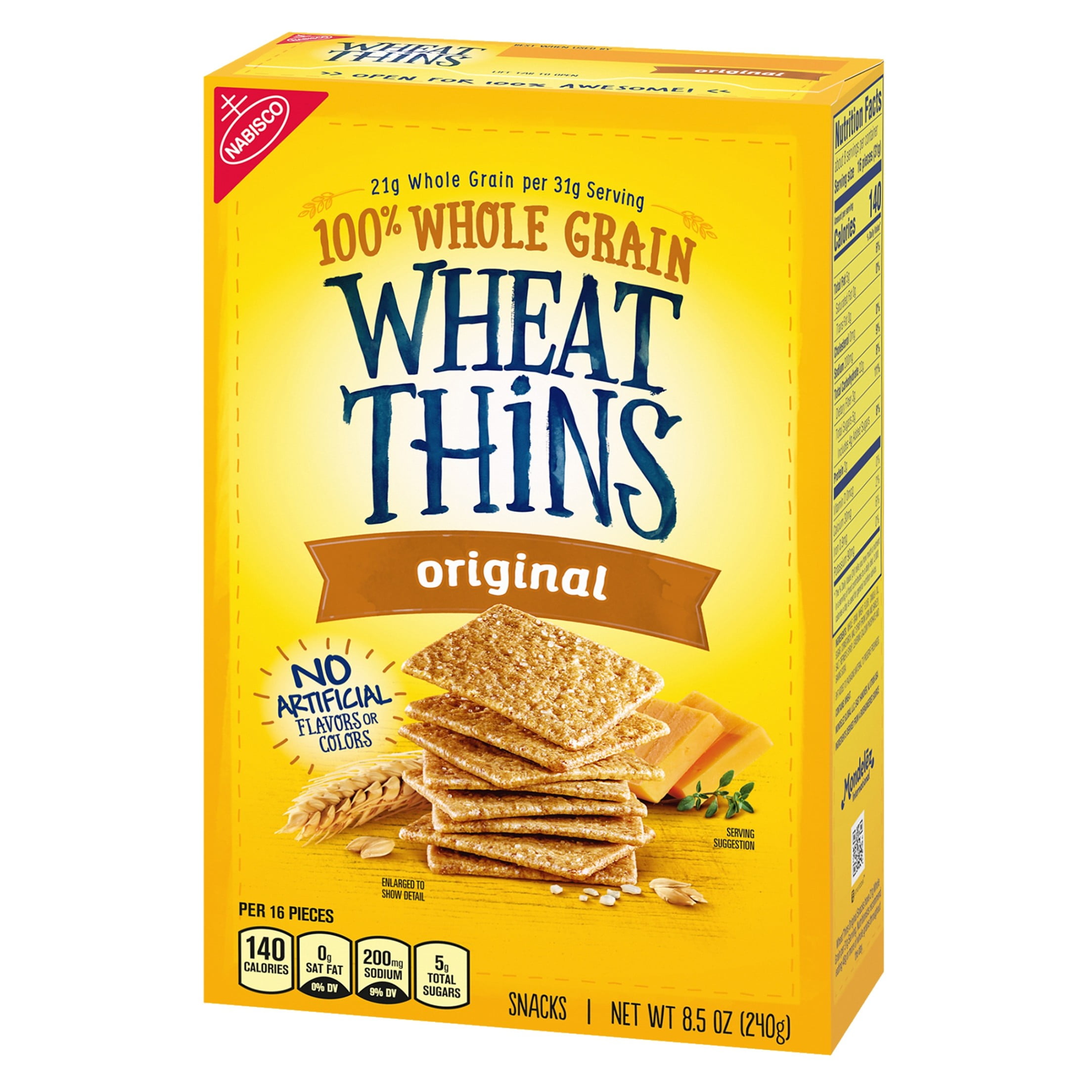 Wheat Thins Original Whole Grain Crackers, Crispy Savory Snack Crackers (8.5 oz) z33pu
