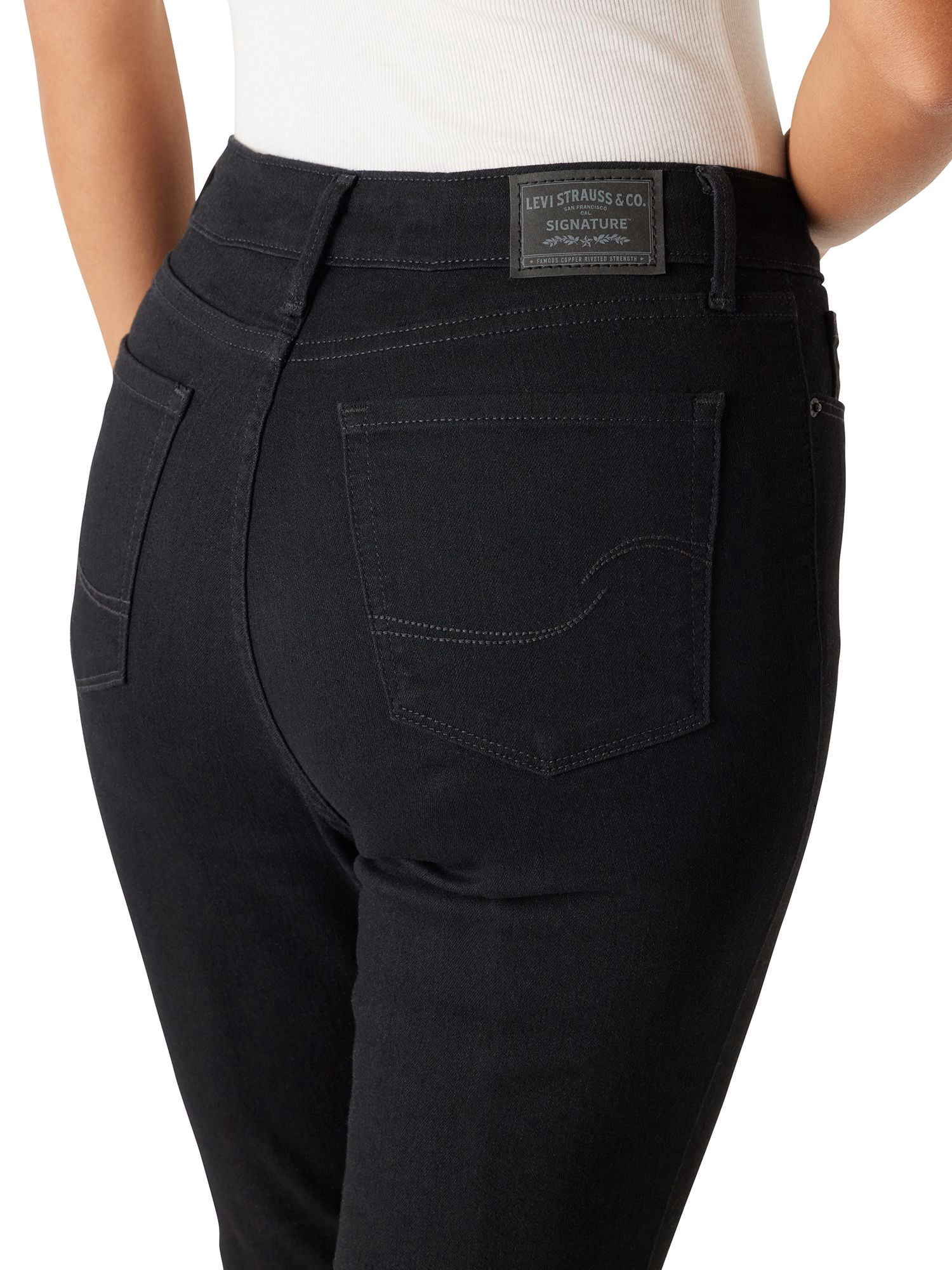 Levi Strauss Signature Women's High Rise Skinny Jeans (Black, 2-26) 9wunn