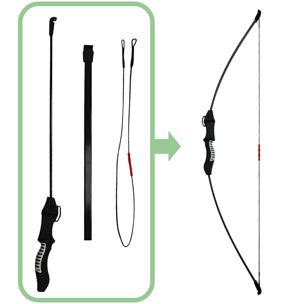Runzkzy Youth Archery Bow Set for Recreational Shooting Practice (Black, 11 Piece Kit) cv3t1