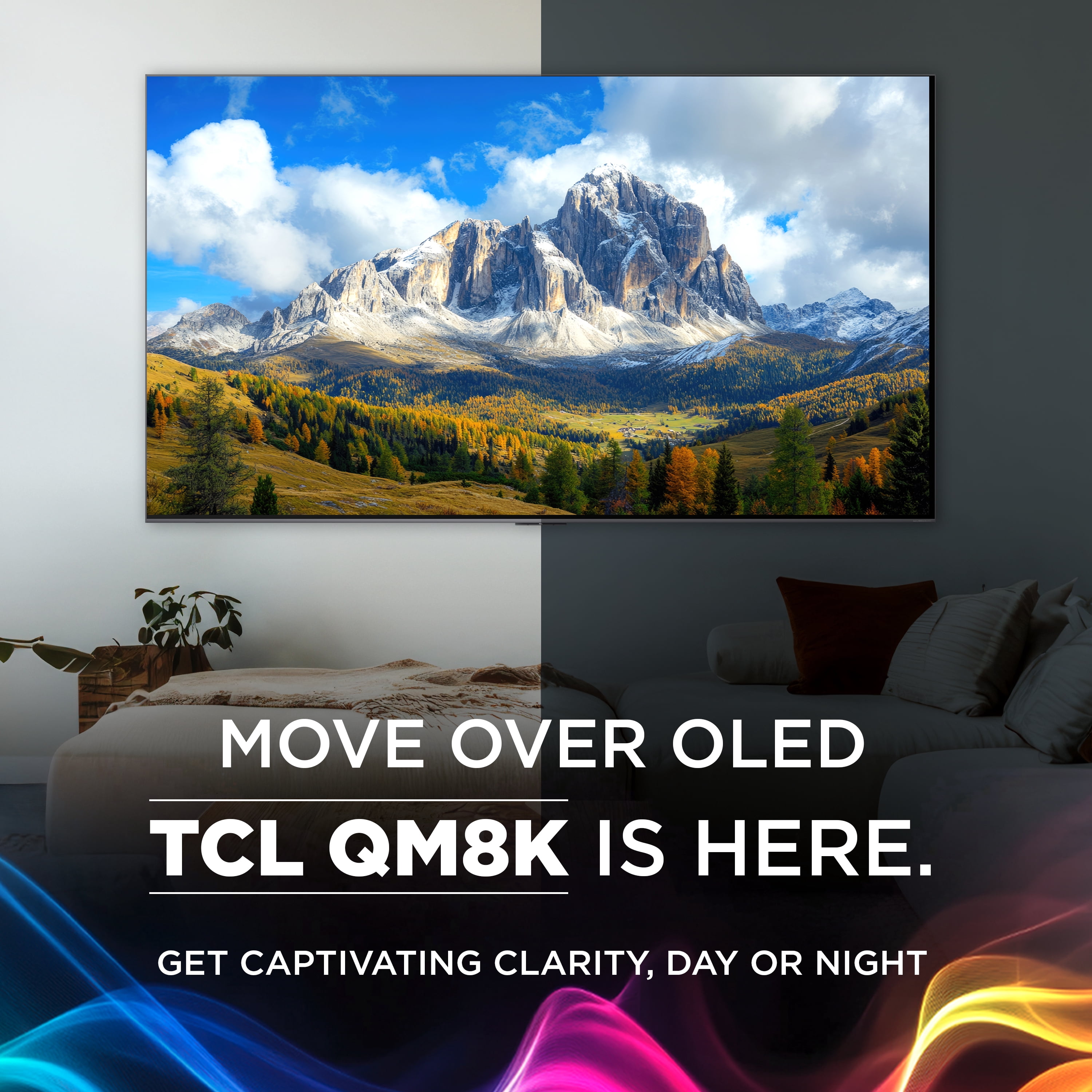 TCL 75-inch Class QM8K Series QD-Mini LED 4K UHD Smart Google TV (144Hz, HDR5000, Local Dimming) 599e5