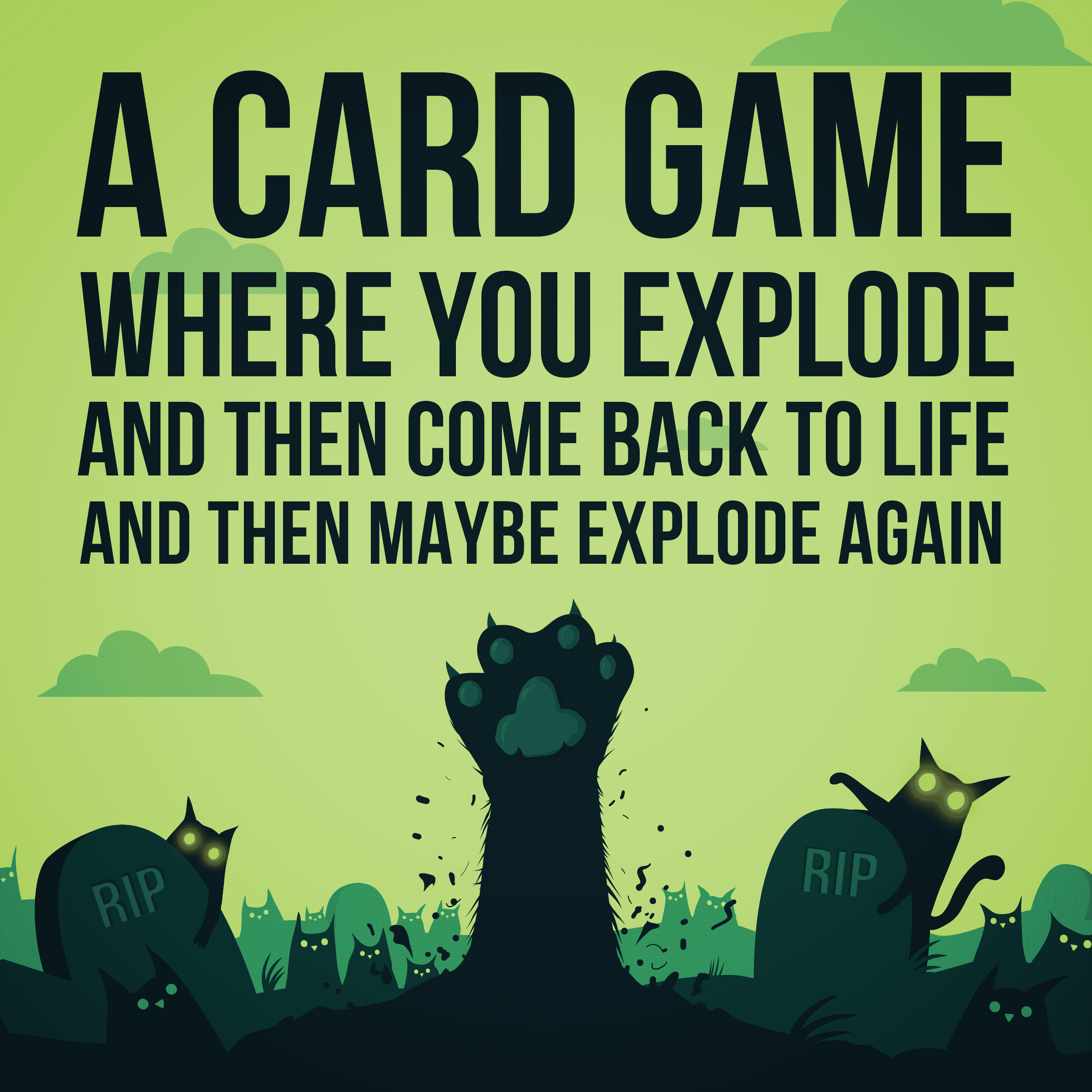 Exploding Kittens Zombie Kittens Party Game (Card Game, 61 Cards) orfjg