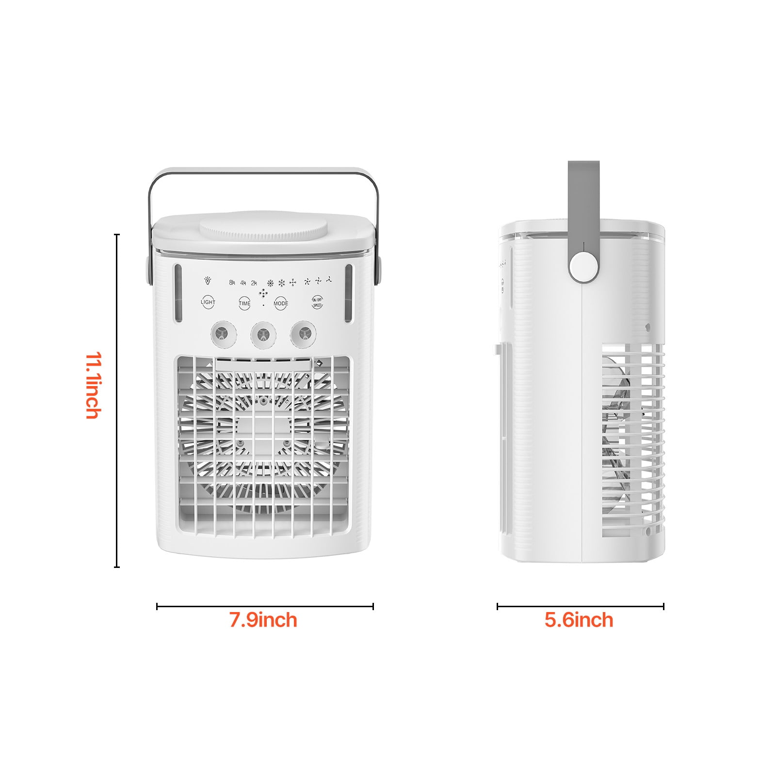 KFFKFF Compact Portable Air Cooler, 4-in-1 Desktop Cooling Fan with Remote Control and Humidifier (White, 33.8 fl oz) cih1n