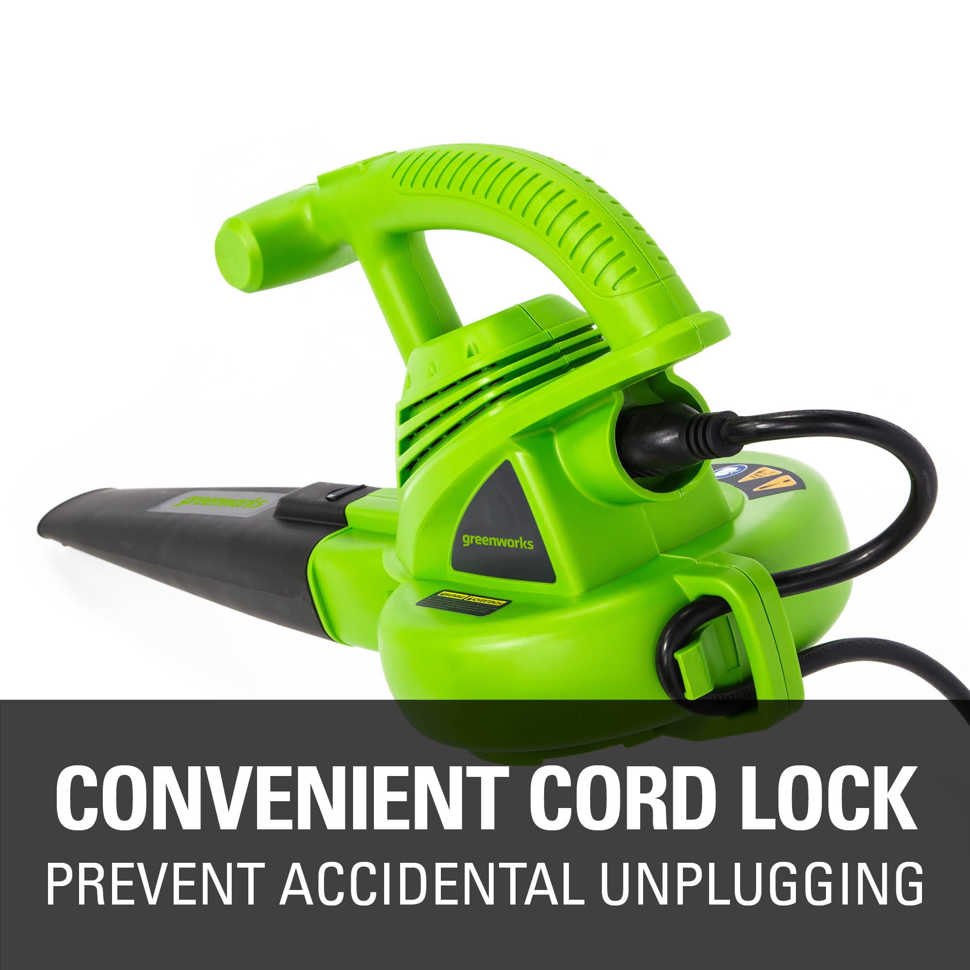 Greenworks 9 Amp Corded Electric Leaf Blower (170 CFM, 180 MPH) (4.5 lb) 6n40l