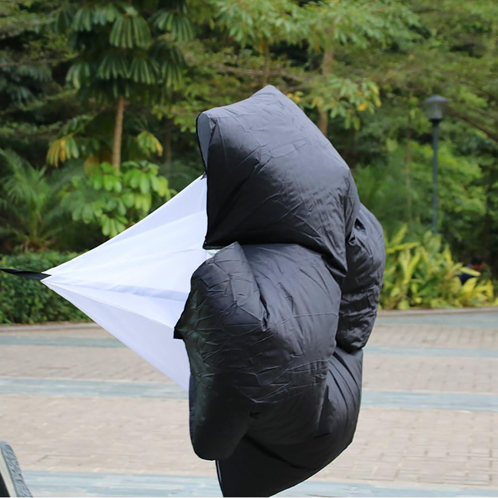 DIYMAG Speed Training Resistance Parachute, Professional Running Chute for Athletic Performance (Black, 56 in) 7j33u