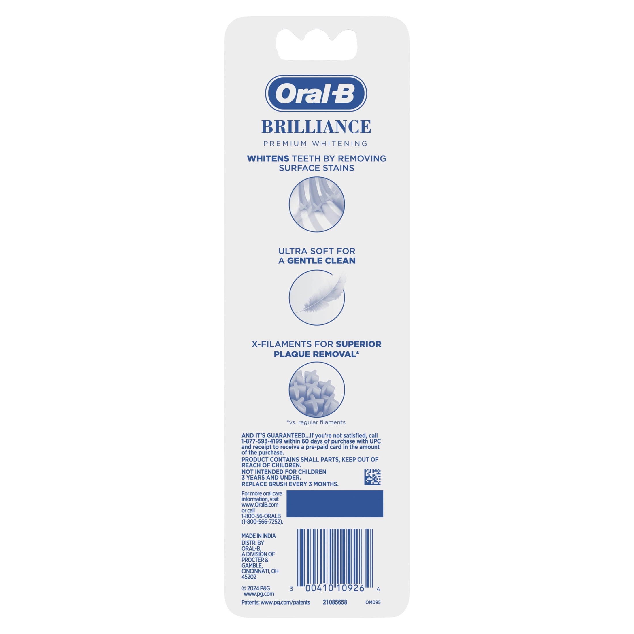 Oral-B Pro Whitening Brilliance Manual Toothbrush, Extra Soft Bristles (Black and Teal, 2 Count) zijf6