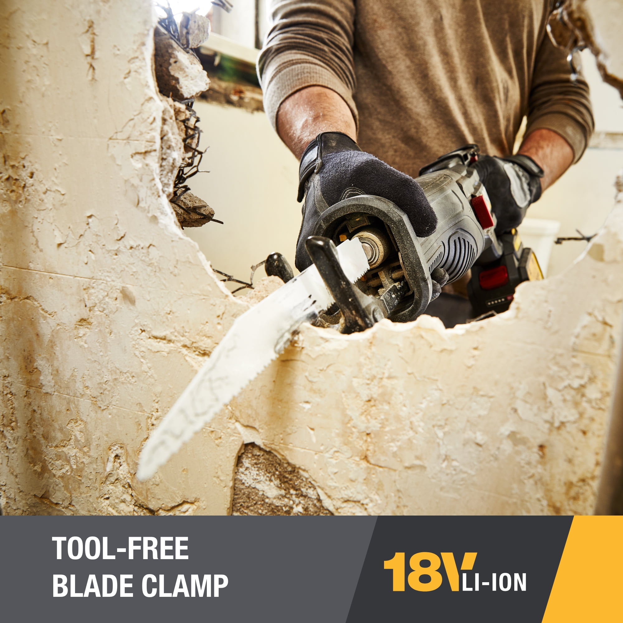 Caterpillar DX52 18V Cordless Brushless Reciprocating Saw with 4.0Ah Battery and Charger (1.19 in Stroke) 439vh