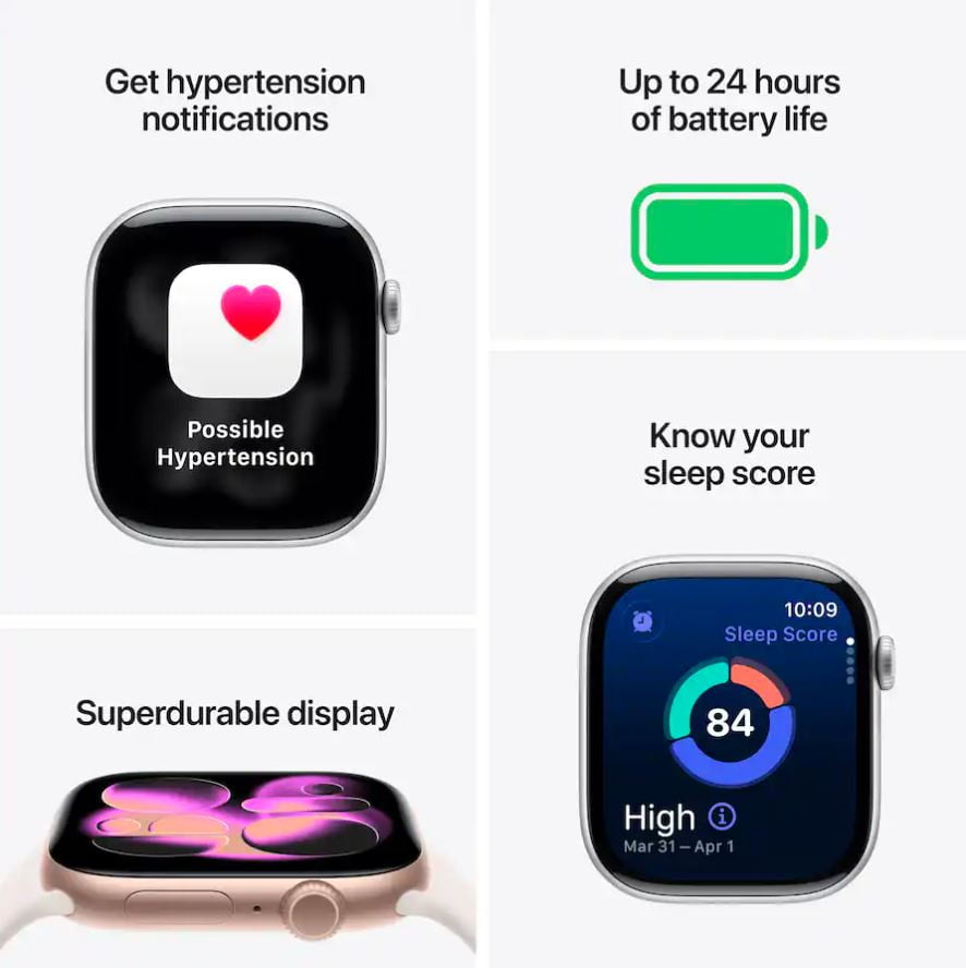 Apple Watch Series 11 GPS + Cellular Smartwatch (Jet Black Aluminum Case, Black Sport Band, 46 in) nitgk