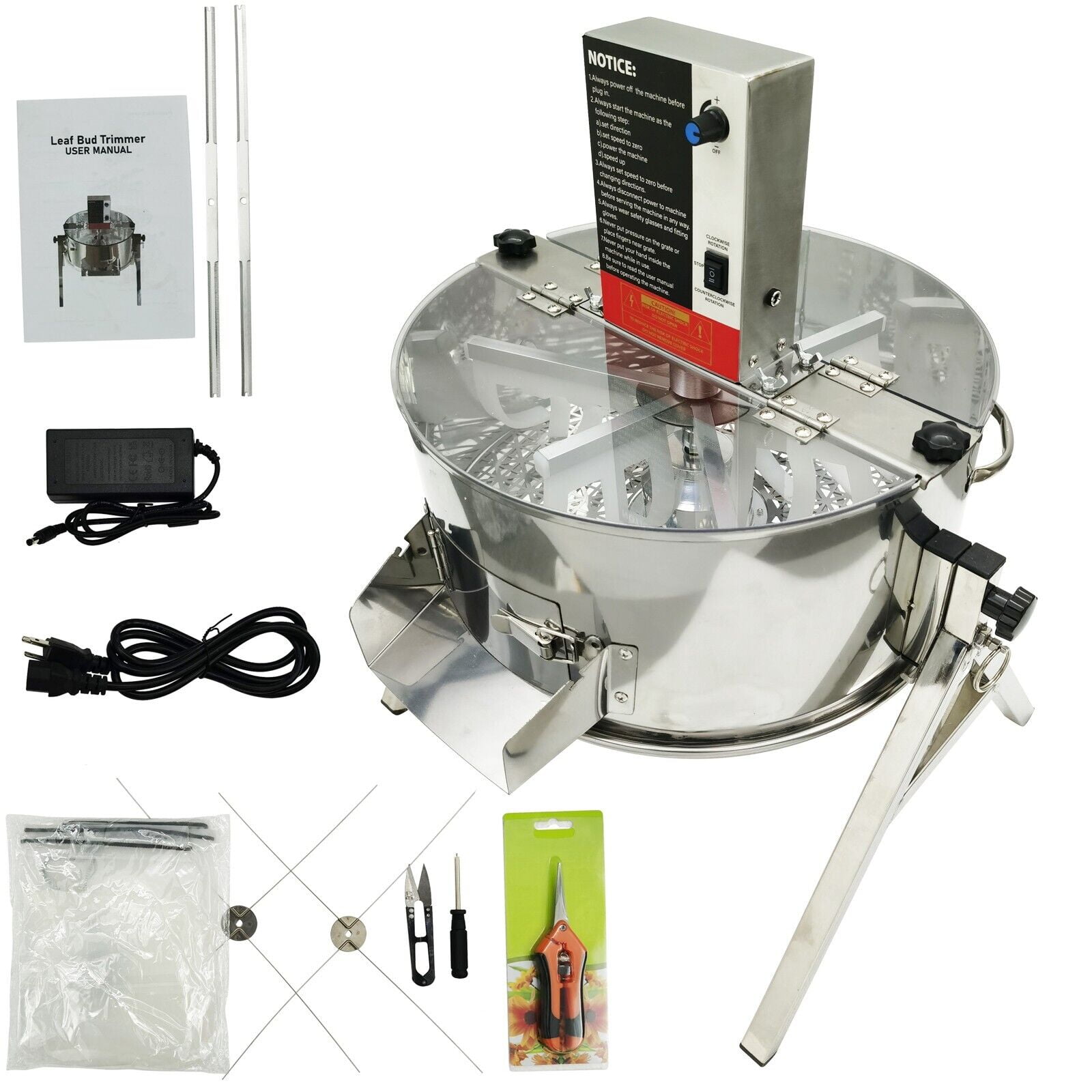 PreAsion 16 in Electric and Manual Bud Leaf Trimmer for Hydroponic Plants (Silver, 16 in) zqav5