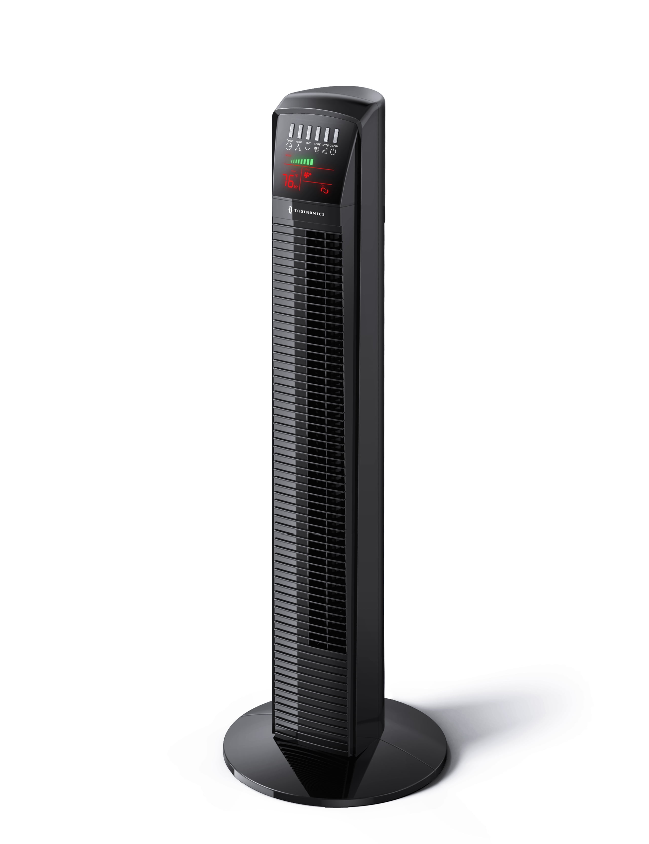 TaoTronics Tower Fan, 36 in Standing Floor Fan with Remote, 70-Degree Oscillation, 3 Speeds, Quiet Cooling for Home (Black, 36 in) uibdu