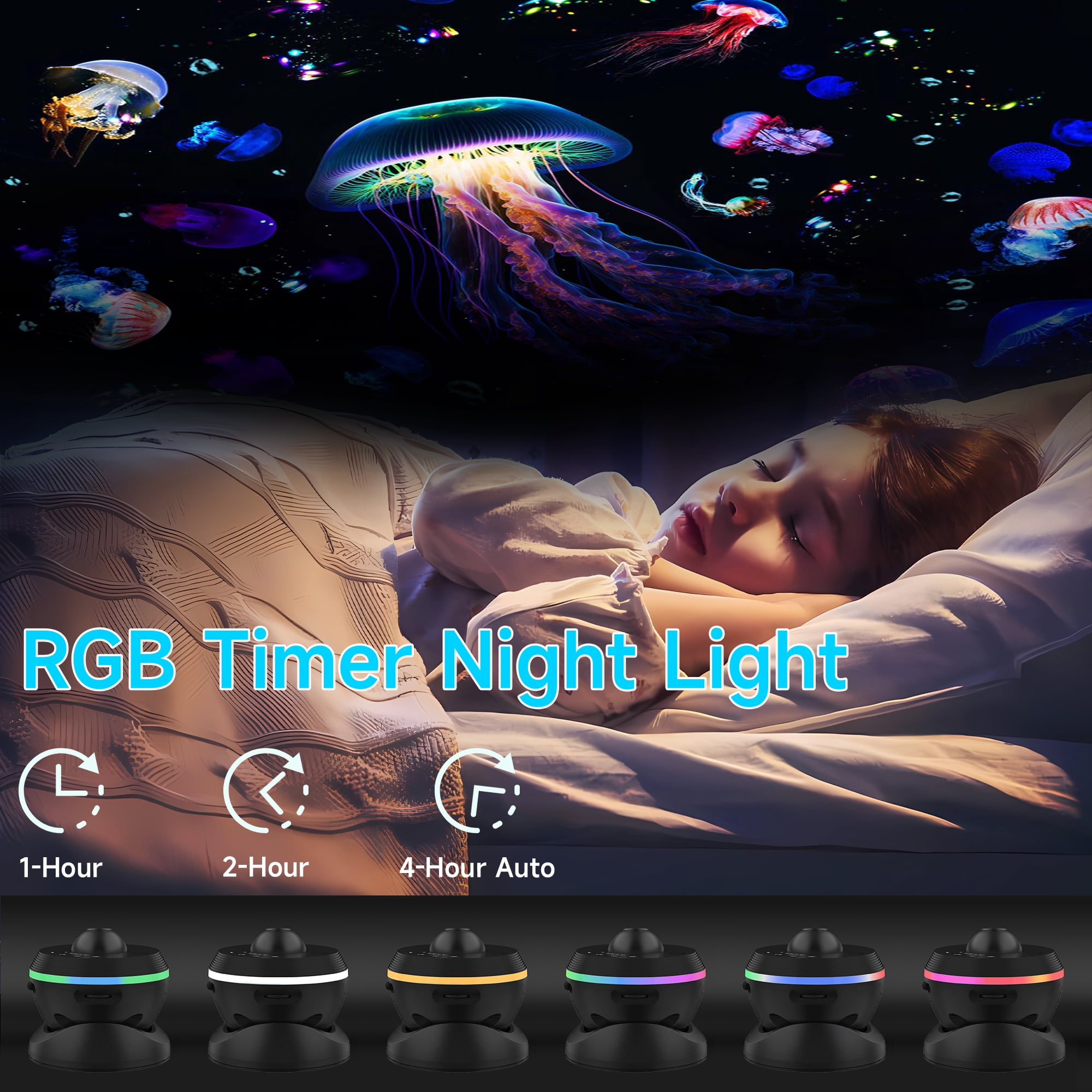 DAYBETTER Galaxy Projector, 4K HD 13-in-1 Planetarium Light Projector with Moving Meteor, Space Night Light for Bedroom (Black, 6.8 x 5.8 x 5.8 in) 1qai9