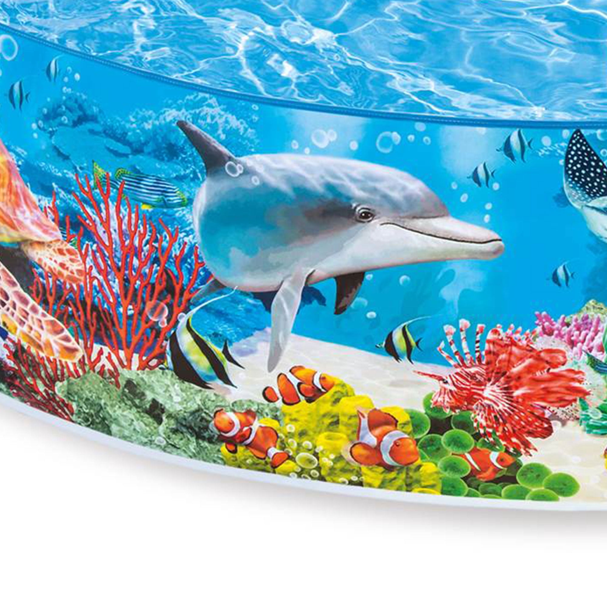 Intex Deep Sea Blue SnapSet Instant Kiddie Pool (Blue, 8 ft x 18 in) g1sjw