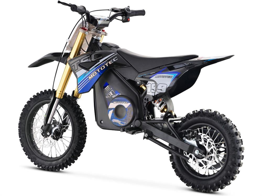 MotoTec 1200w Pro Electric Dirt Bike (Blue, 36v Lithium) 0xxtg