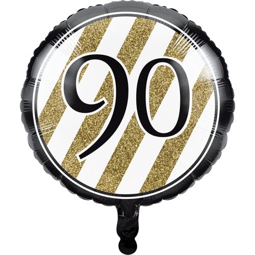 Creative Converting 90th Birthday Mylar Balloon (Gold, 18 in) d66rg