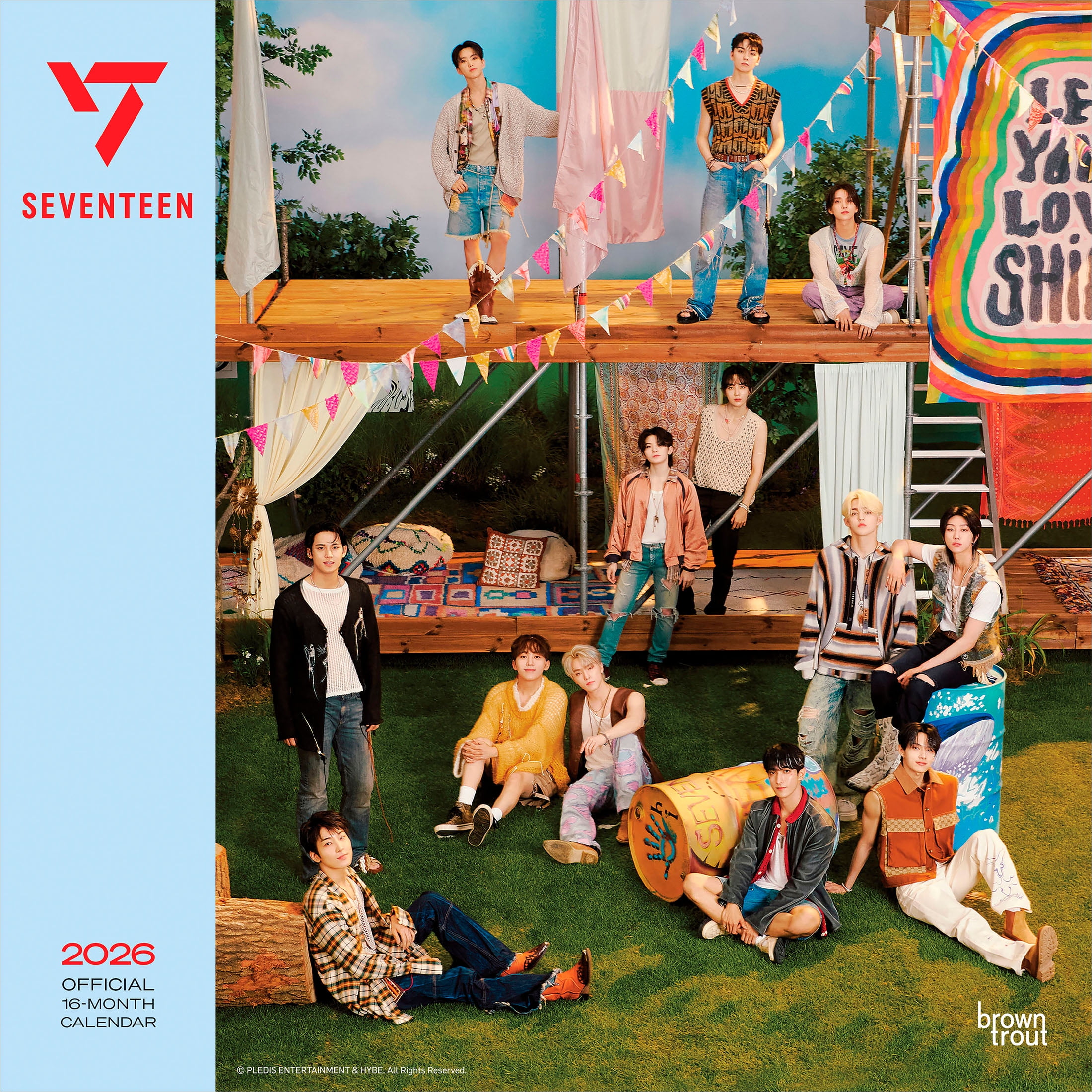 BrownTrout Seventeen Official 2026 Wall Calendar (12 in x 24 in) fu9ev