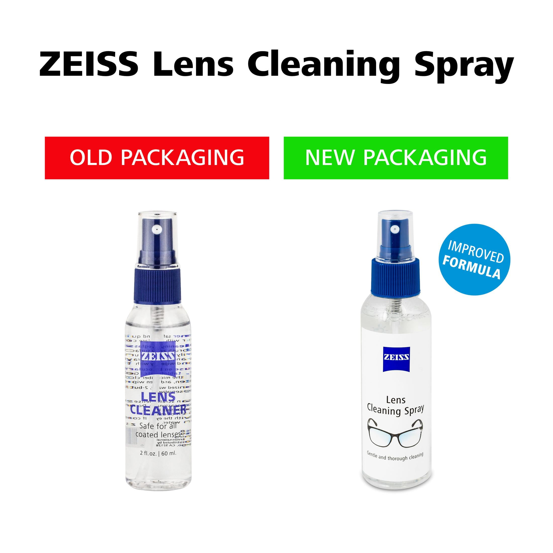 ZEISS Lens Cleaner Spray for Eyeglasses and Optical Lenses (Clear, 8 fl oz) 171sq