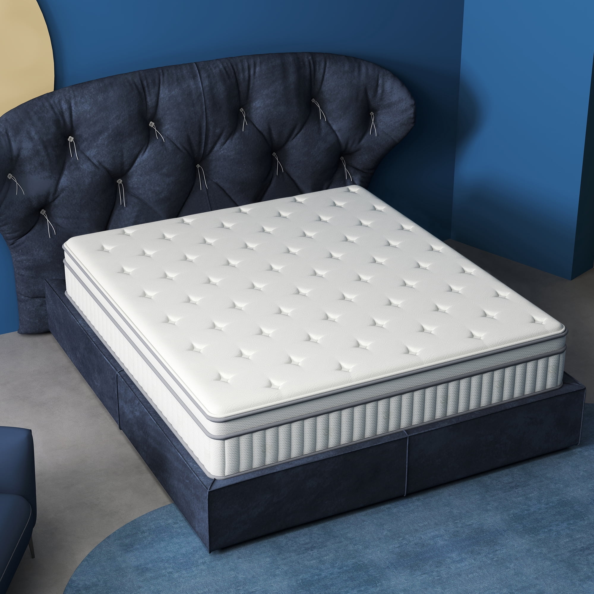 AOOWOW 10 Inch Hybrid King Size Mattress, Cooling Gel Memory Foam and Pocket Spring Support (King, 76 in x 80 in x 10 in) no91m