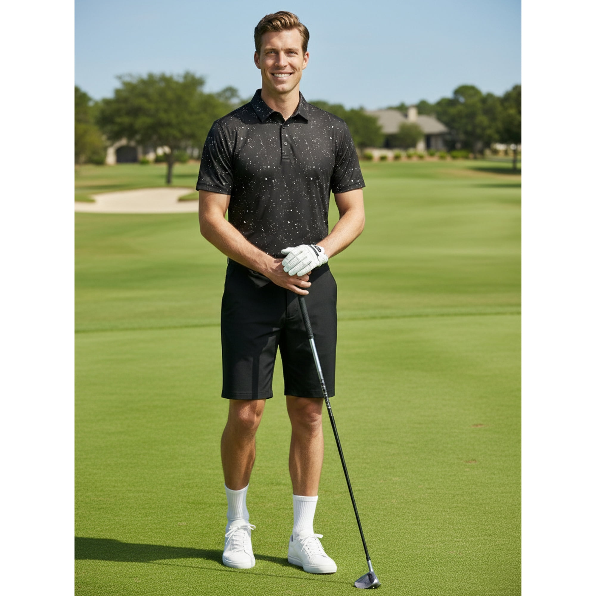 Birdie Bound Men's Novelty Golf Polo Shirt Moisture-Wicking Performance Athletic Fit (Black, XS-4XLT) qzopq