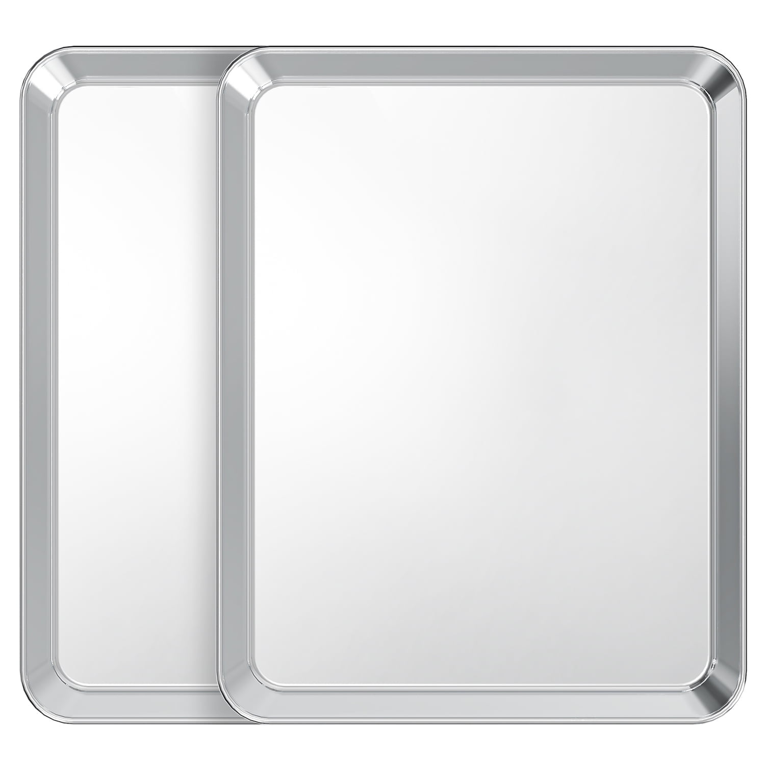 TINANA Stainless Steel Baking Sheet Set (2-Piece, 16 x 12 x 1 in) jvrhc