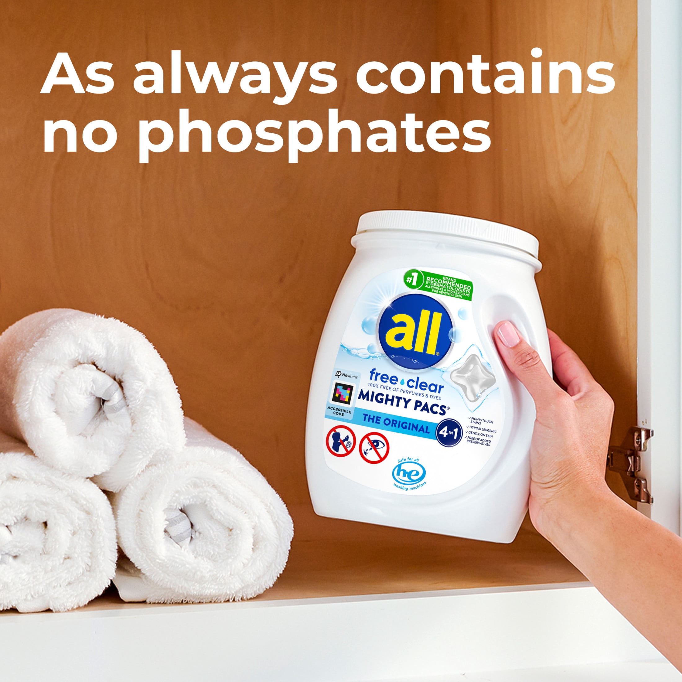 all Free Clear Mighty Pacs Laundry Detergent (Clear, 60 Count) nx7jr