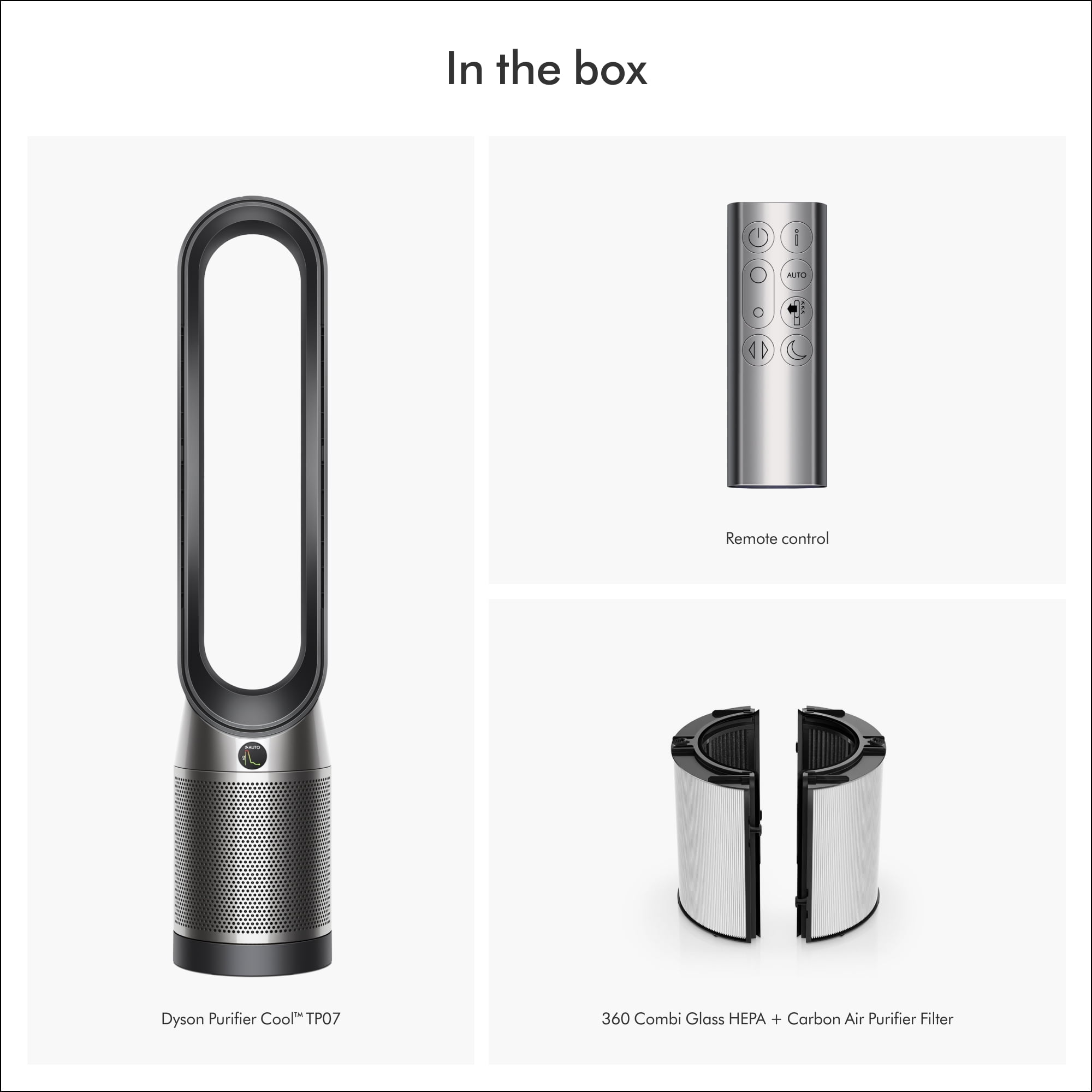 Dyson Purifier Cool TP07 Connected Air Purifying Fan (Black/Nickel, Refurbished) ba2uf