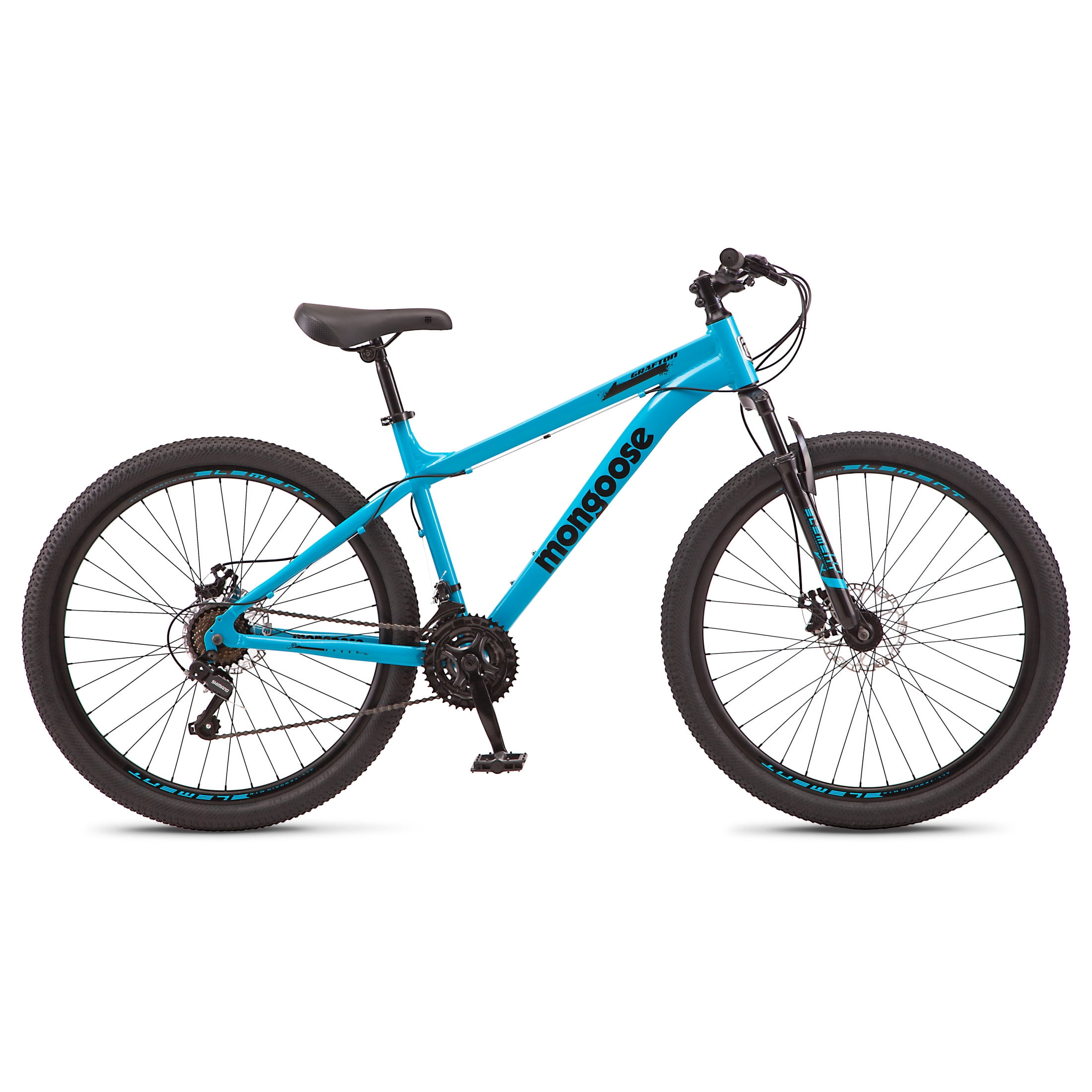 Mongoose Grafton Mountain Bike (Blue, 27.5 in Wheel, 21 Speed) ku582