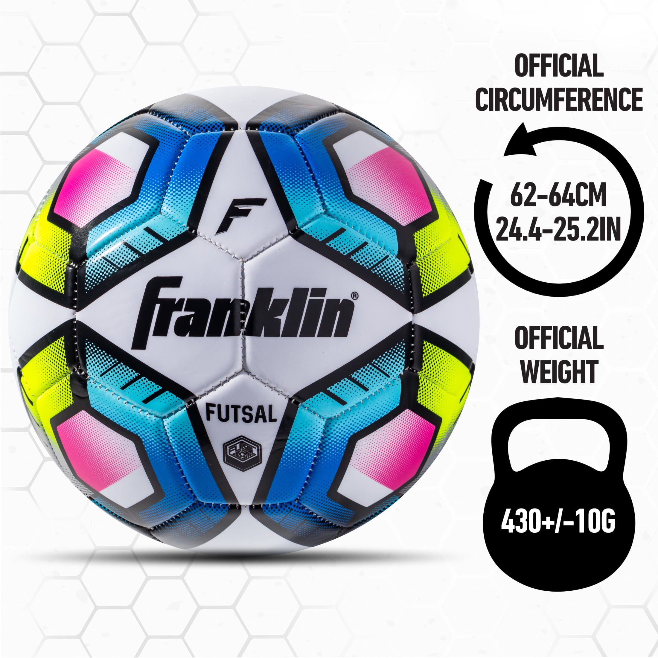 Franklin Sports Futsal Ball Low Bounce Indoor Soccer Training Ball (Blue, Size 4) qbra9