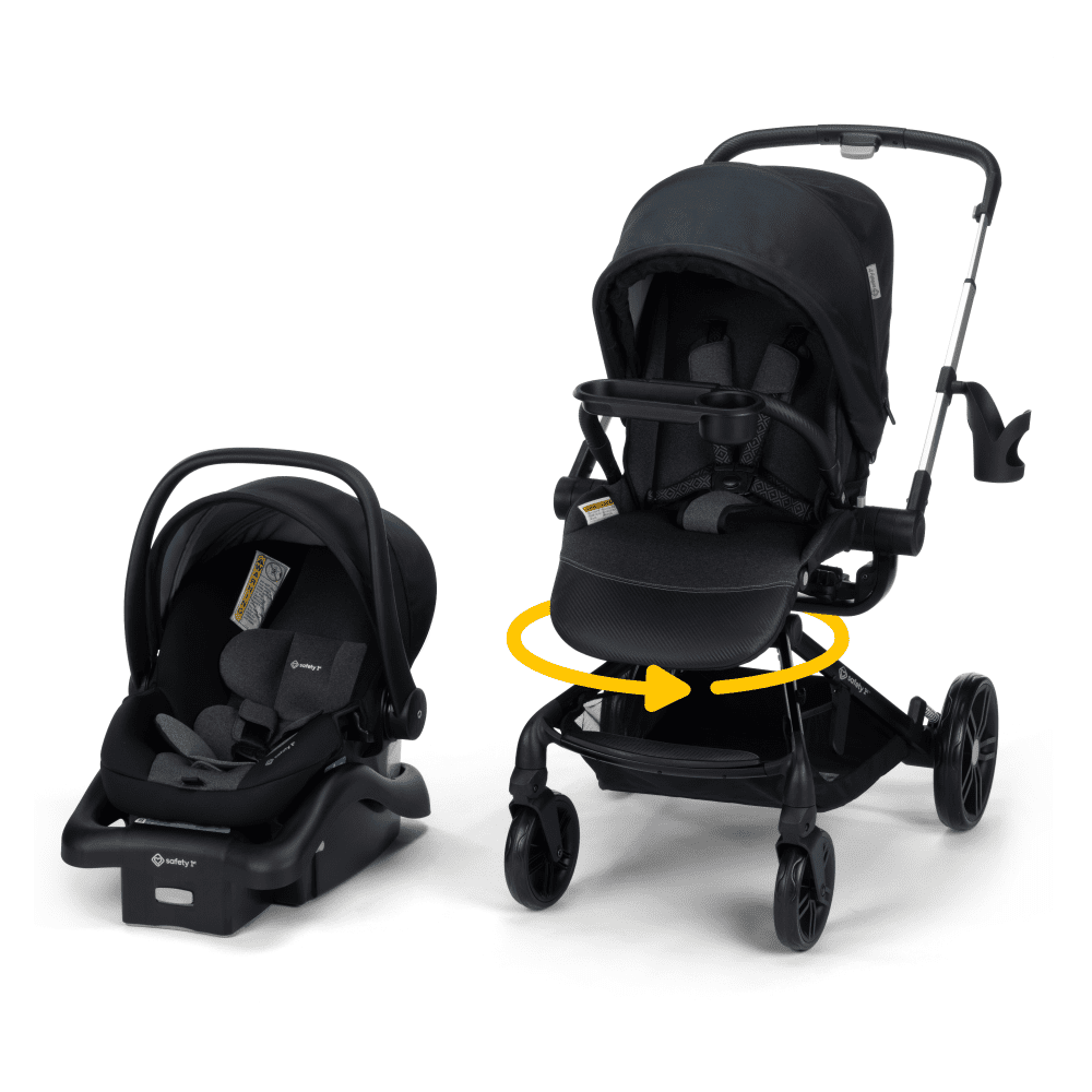 Safety 1st Turn and Go 360° Rotating Modular Travel System (Black, 4-30 lbs) z34fj