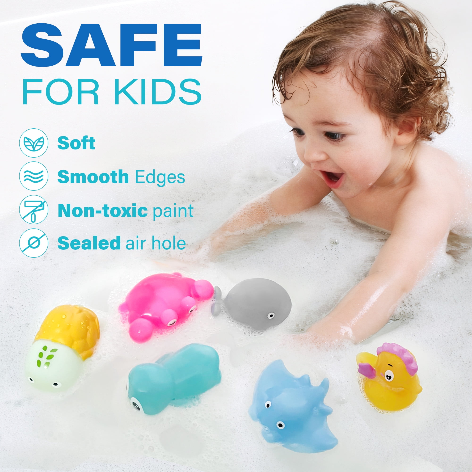BenBen Color Changing Ocean Animal Bath Toys (6 Piece Set) rkfpu