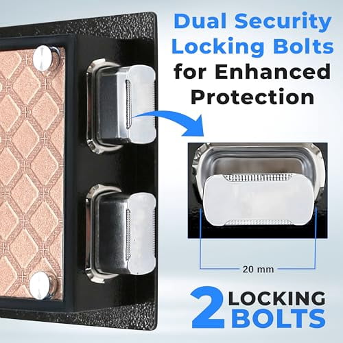 SereneLife Electronic Fingerprint Home Safe Box (Steel, 13.77 x 9.84 x 9.84 in) mhhqk