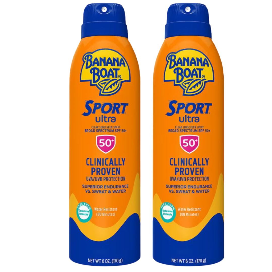 Banana Boat Sport Ultra SPF 50 Sunscreen Spray (Water Resistant, 12 oz Twin Pack) 5hyl9