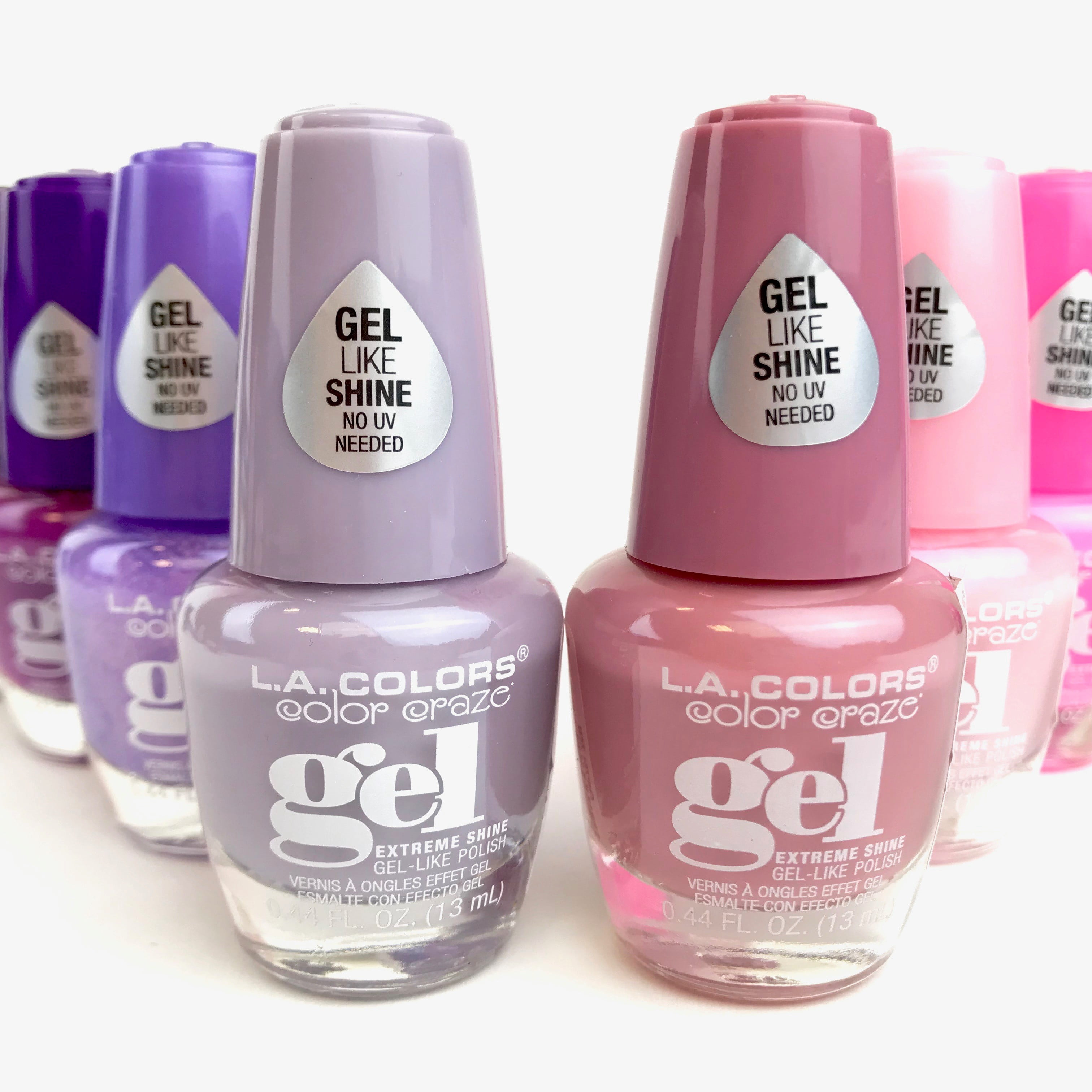 L.A. COLORS Gel-like Nail Polish, High-Shine Long-Lasting Formula (Flashy Pink, 0.44 fl oz) gdvnl