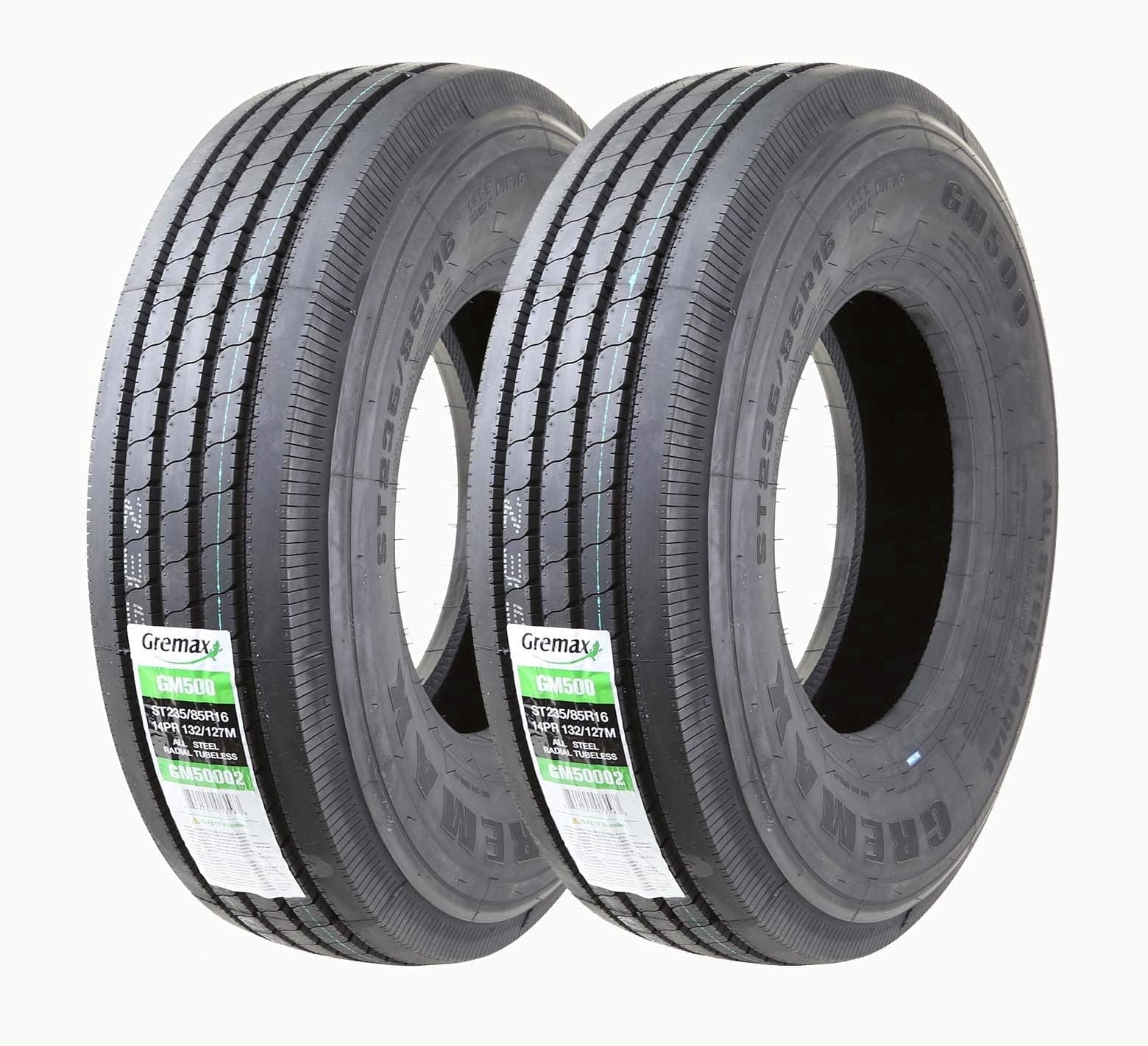 Gremax ST 235/85R16 All Steel Heavy Duty RV Trailer Tires (14PR, Load Range G, 2-Pack) jtovj