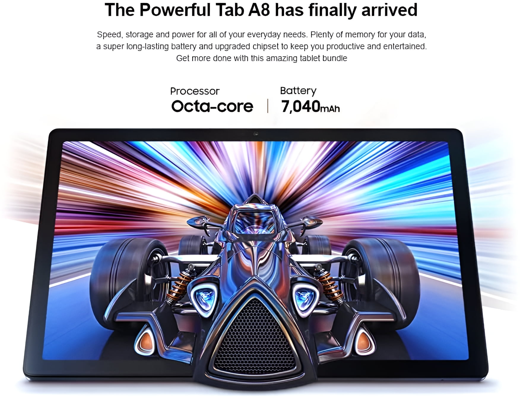 Samsung Galaxy Tab A8 Tablet 10.5 in Display with Hard Case and 64GB MicroSD Card (Gray, 32GB) tpvrd