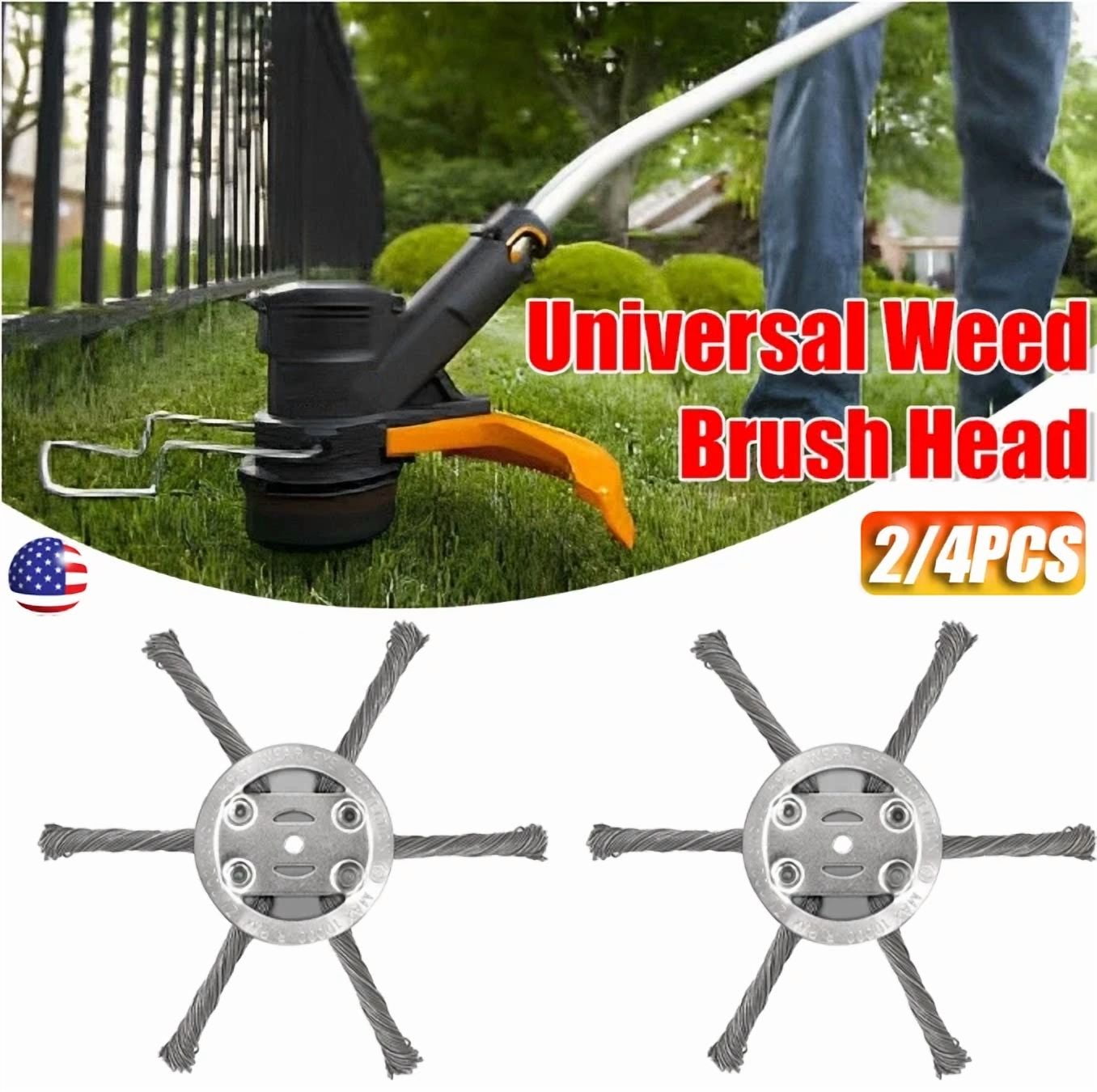 Purely Elizabeth Steel Wire Trimmer Head Weed Brush for Lawn Mower (6 in) h9agu