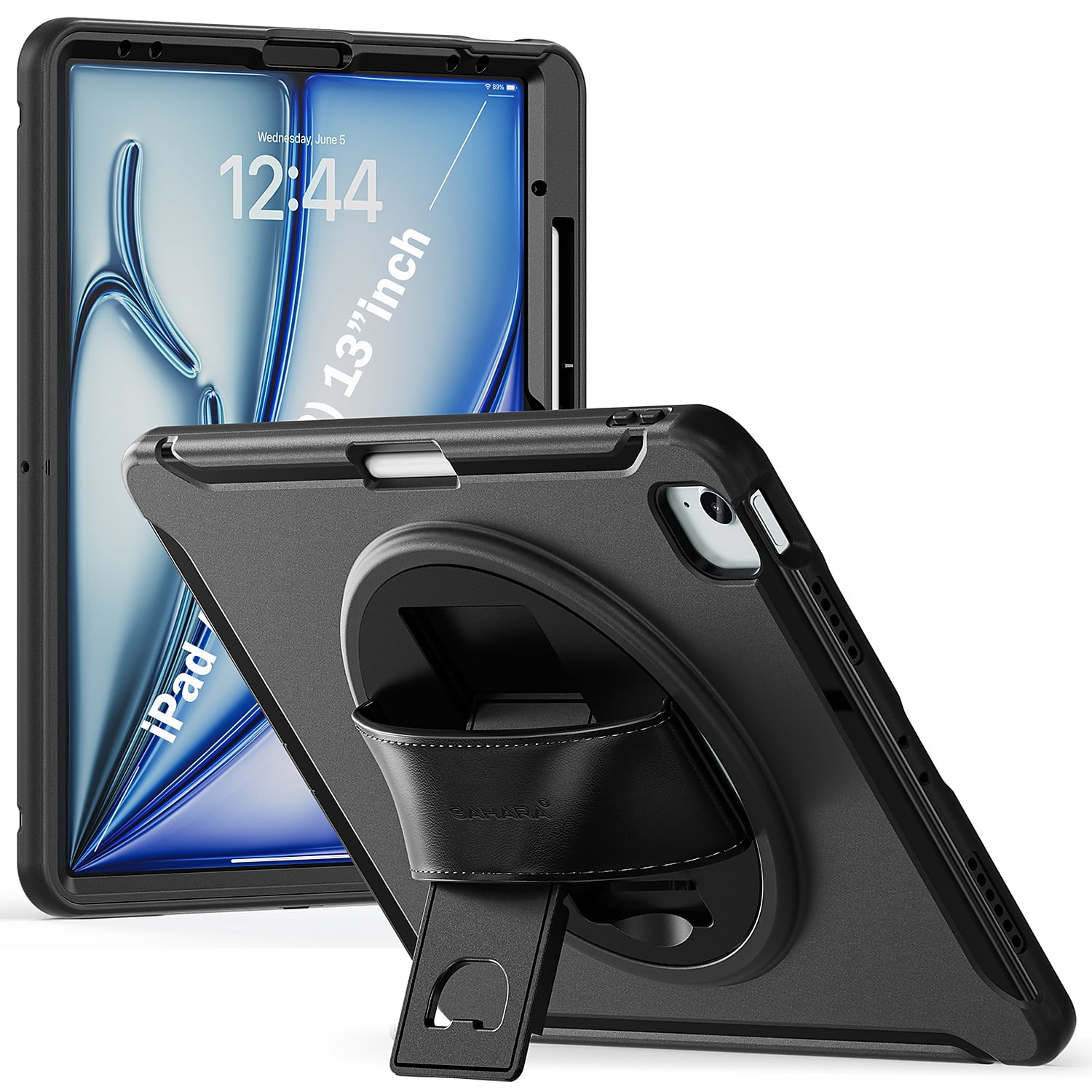 SaharaCase Raider Protective Tablet Case for iPad Air 11 inch (M3/M2) (Scorpion Black, 11 in) ds9hh