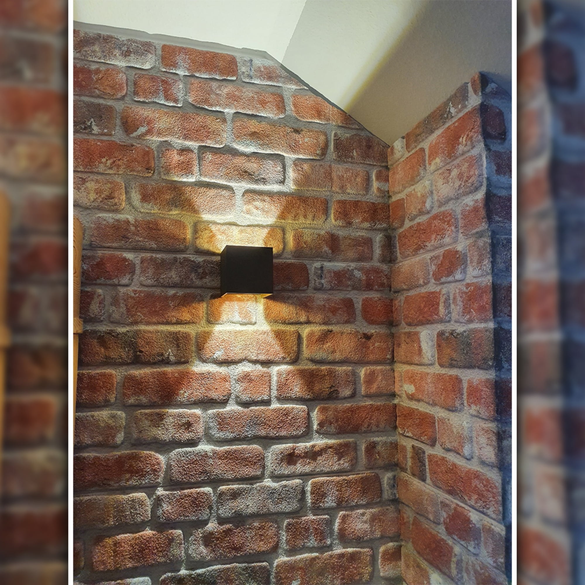 Dundee Deco 3D Wall Panels Brick Effect (Red, 10 Pack, 53 sq ft) c9rle