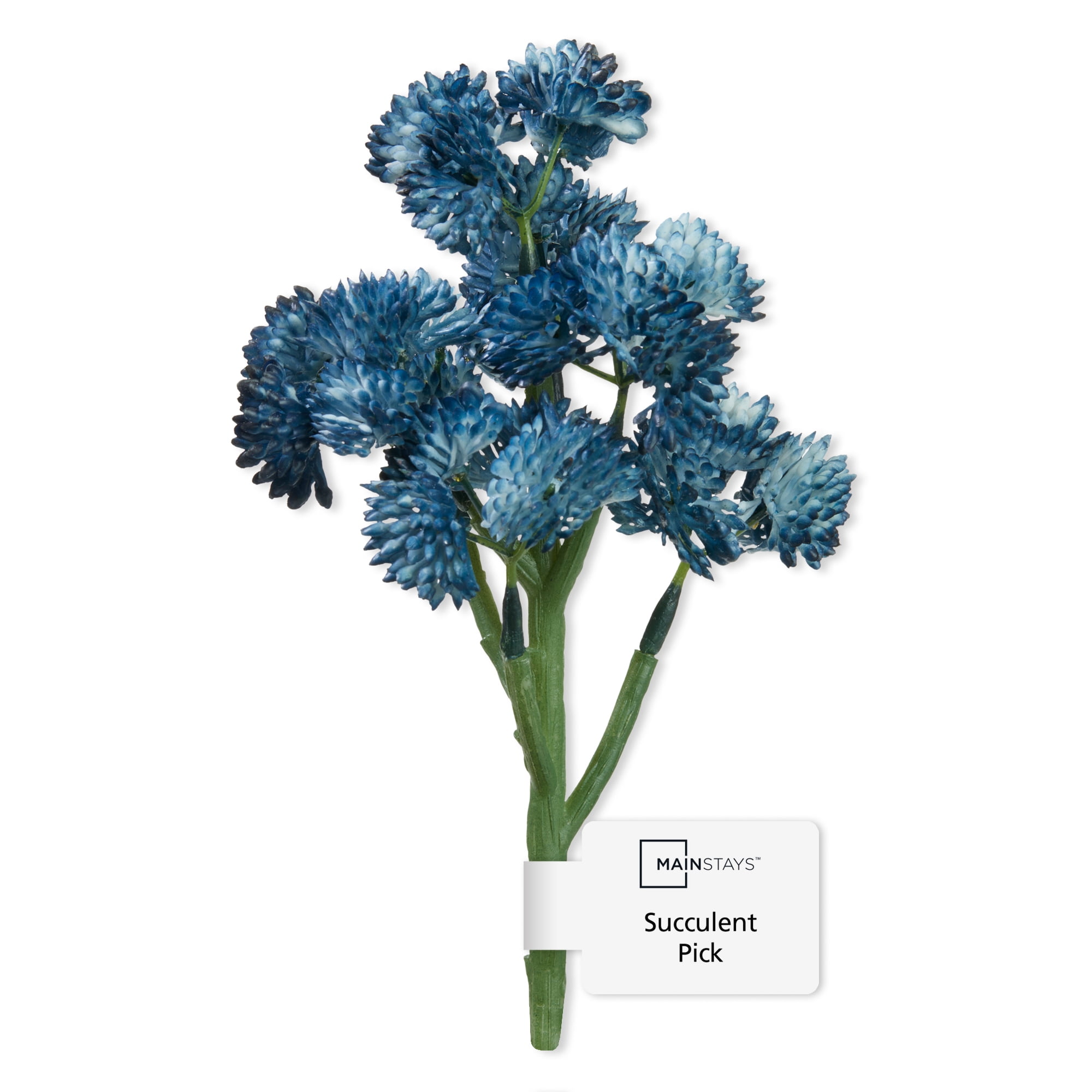 Mainstays Artificial Succulent Blue Sedum Pick (Blue, 3.4 in x 7.4 in) 4pa5v