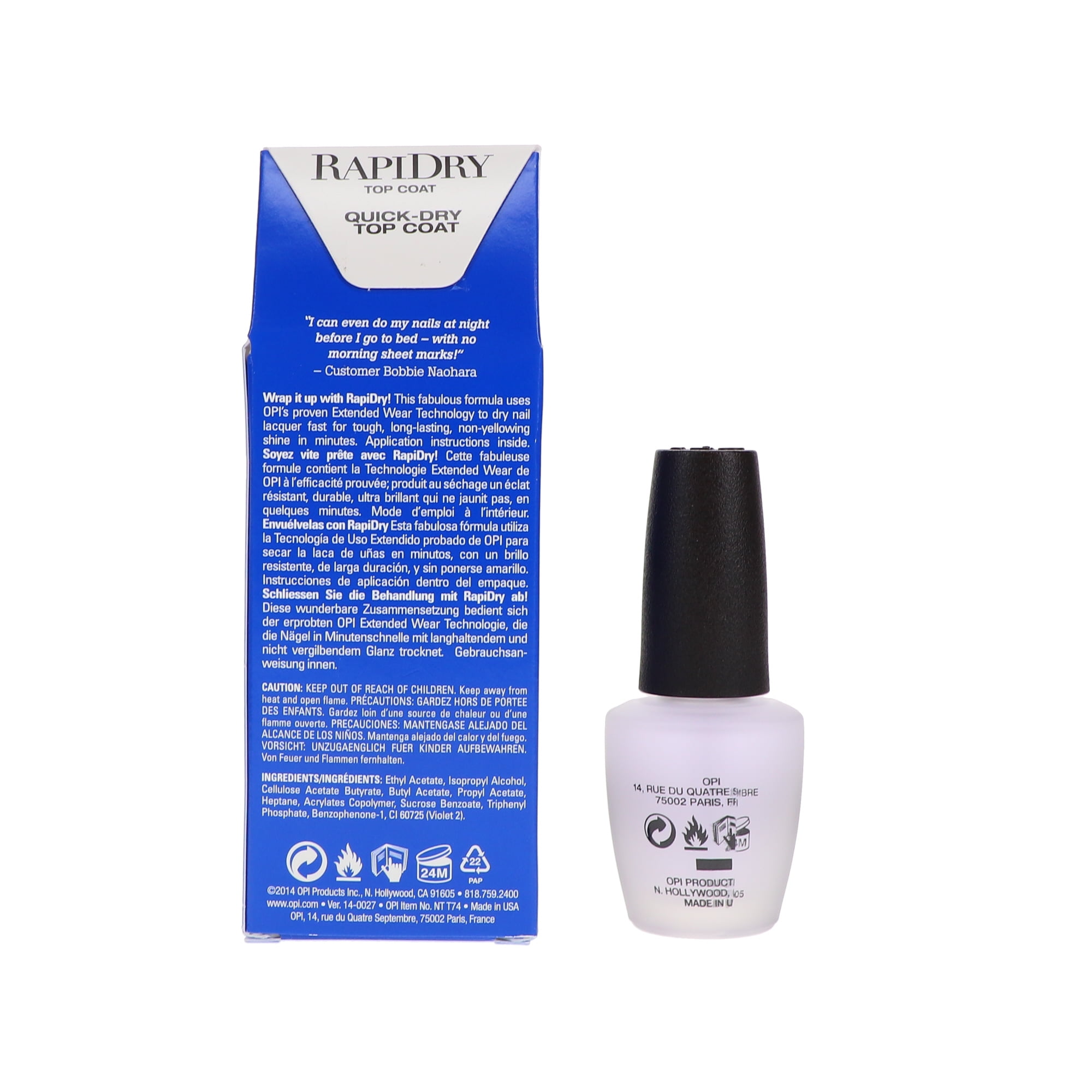 OPI RapiDry Top Coat Nail Polish, High-Gloss Quick-Dry Finish (Clear, 0.5 oz) l1c48
