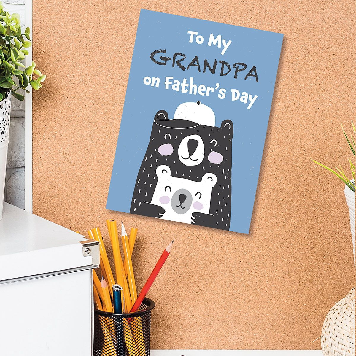 Current Father’s Day Greeting Card for Dad and Grandfather (White, 5 in x 7 in) d3jk3