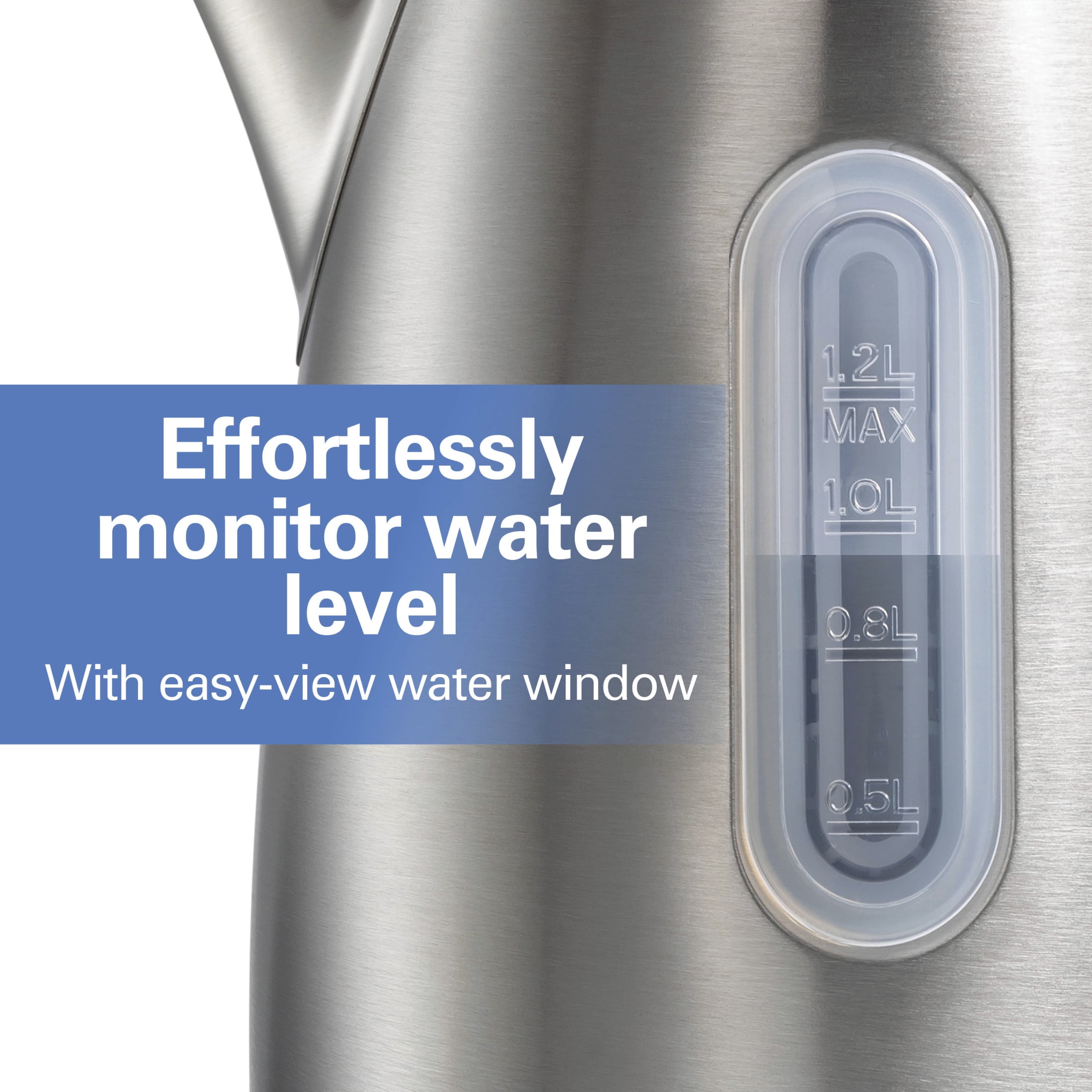 Hamilton Beach Electric Kettle, Stainless Steel Tea and Water Boiler, Ultra-Fast Heating with Auto Shutoff (Silver, 40 fl oz) 585bn