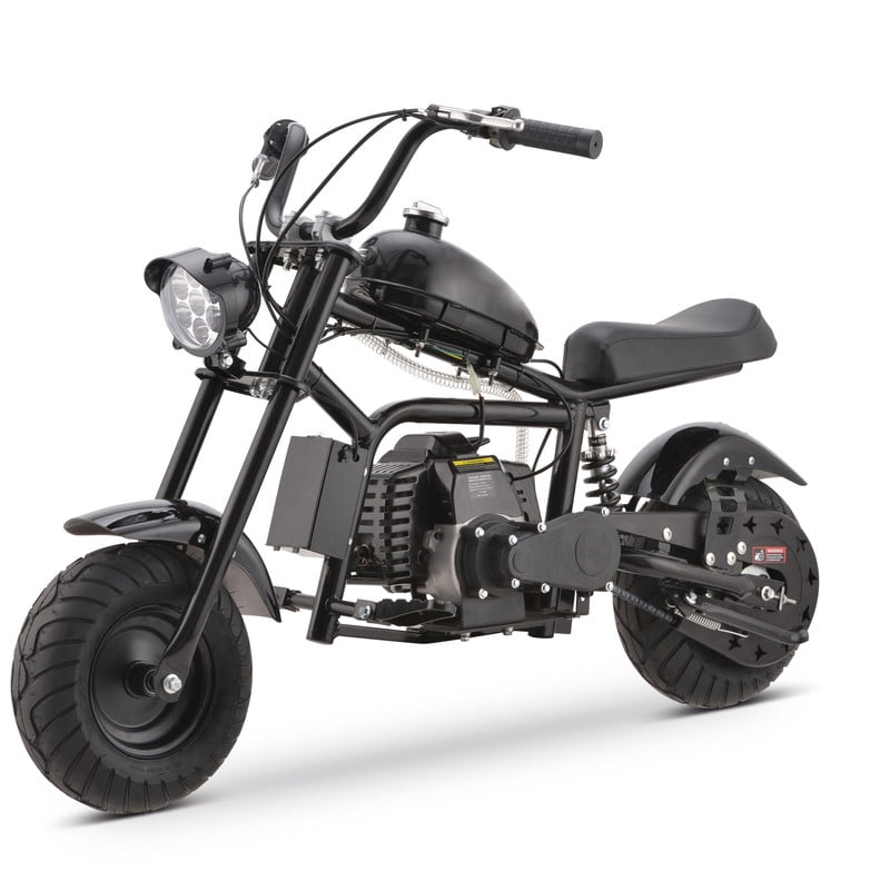 QEASET 49cc 2-Stroke Gas Powered Mini Dirt Bike, Off-Road Trail Bike with Headlight (Black, 49.21 in x 26.18 in x 29.53 in) x6w9p