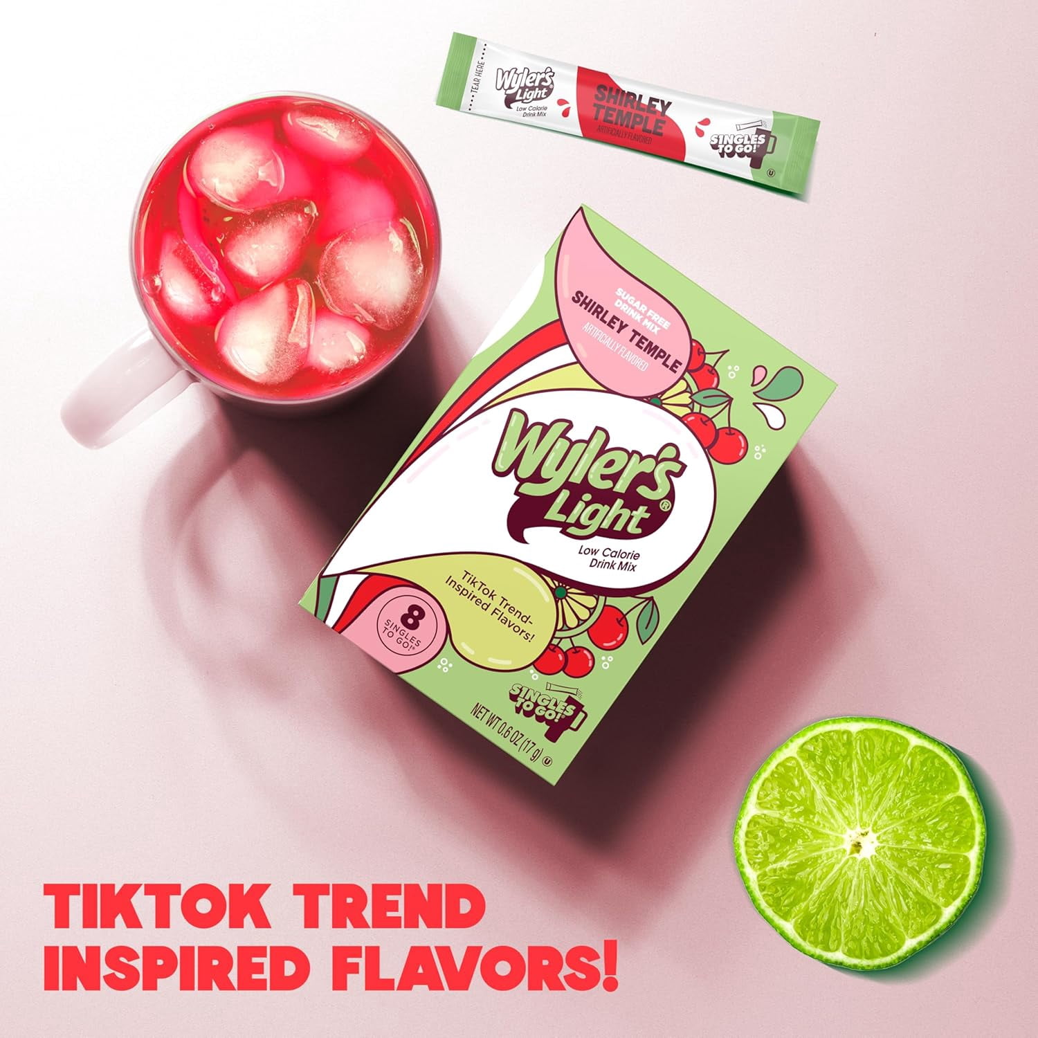 Wyler's Light WaterTok Shirley Temple Powdered Drink Mix (8 Count Packets) brdgh - Image 2