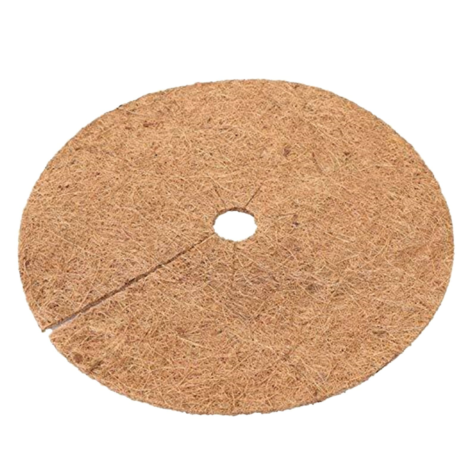 NANDIYNZHI Natural Coconut Fiber Mulch Ring for Plant Pots, Weed Barrier and Moisture Retention (6 Pack, 7.9 in) u492d