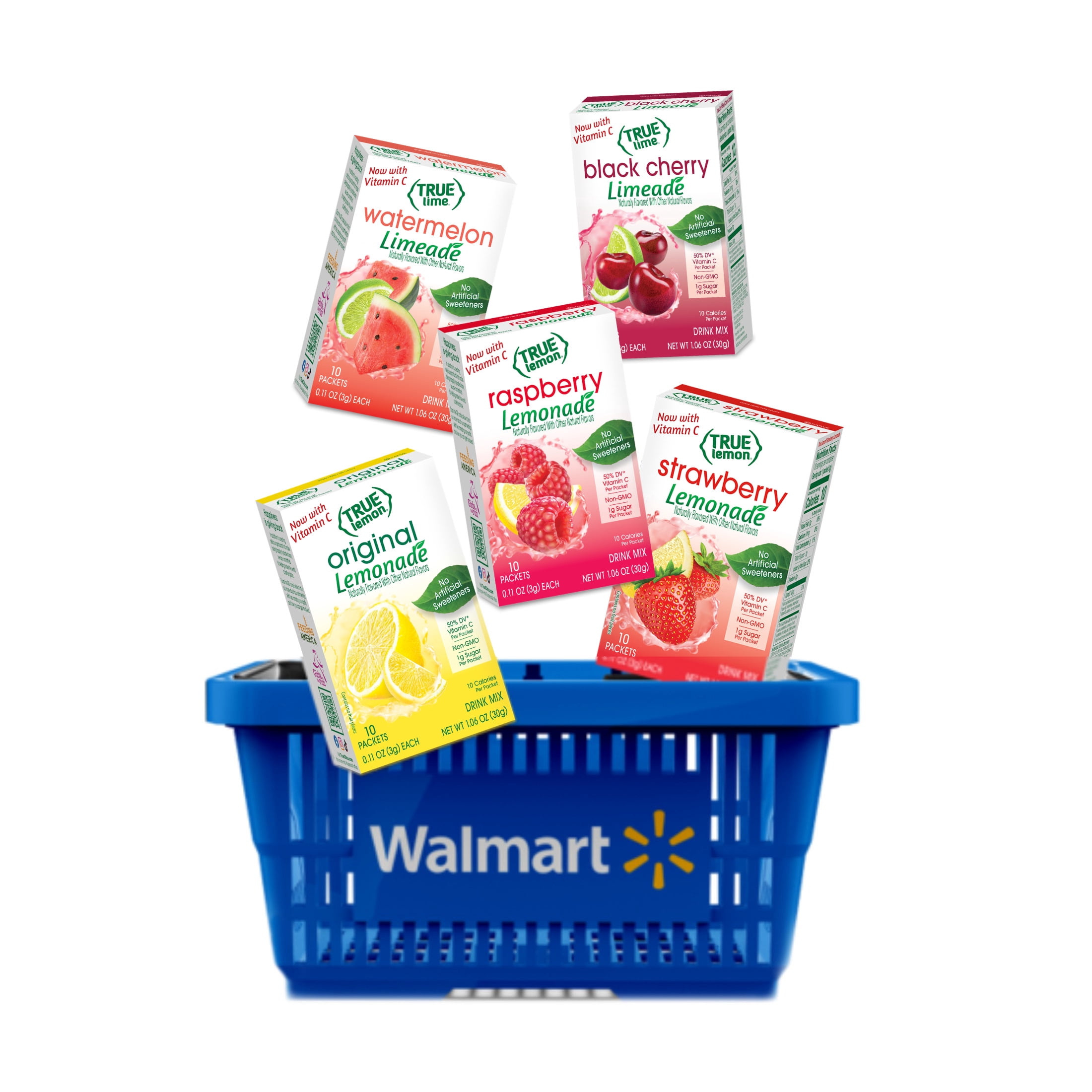 True Lemon Strawberry Lemonade Drink Mix Powder (10 Count, 1.06 oz) zt6q9