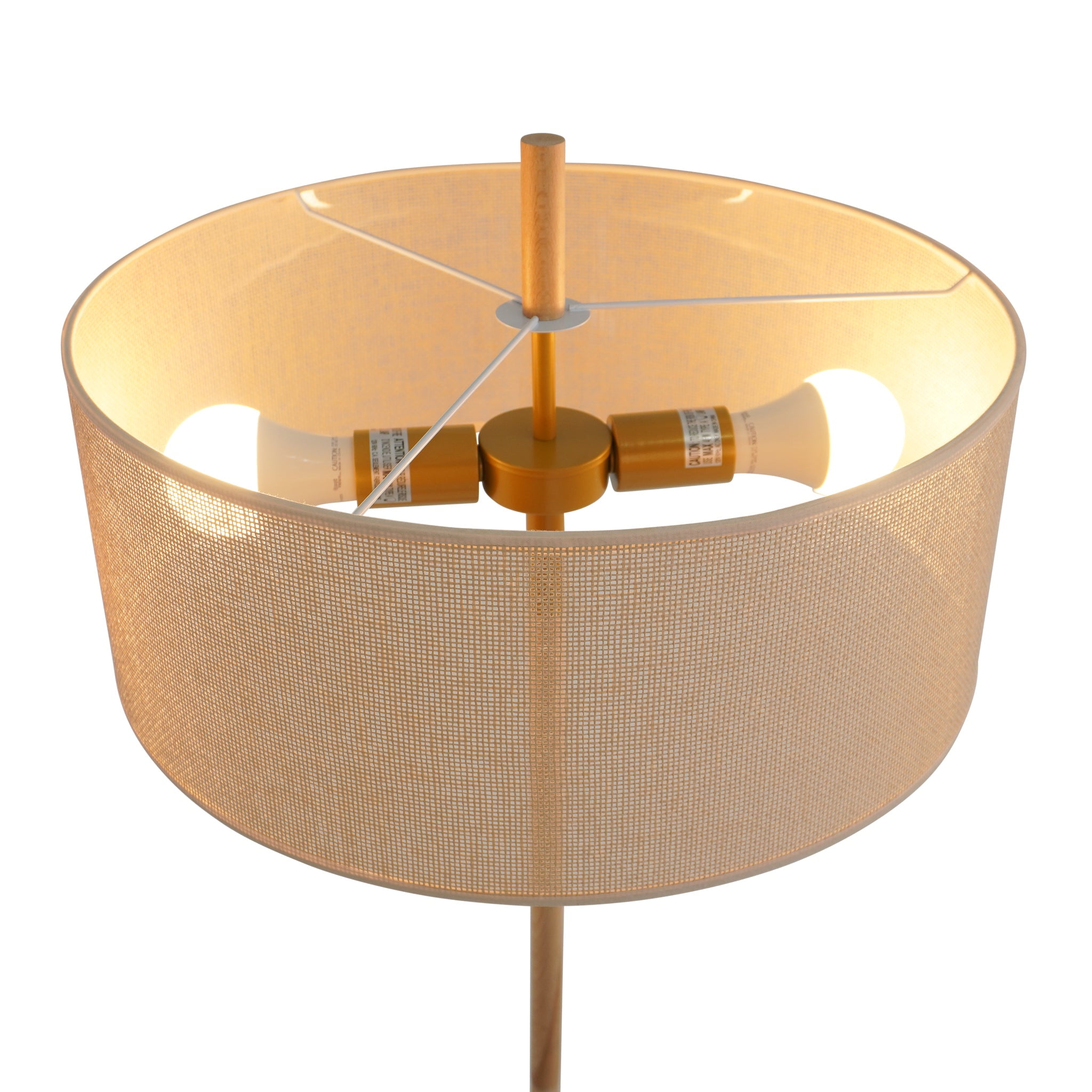 Lirian Classic Modern Floor Lamp, Upward Lighting Design for Living Room and Bedroom (Oak and Natural, 60 in) tmxv0