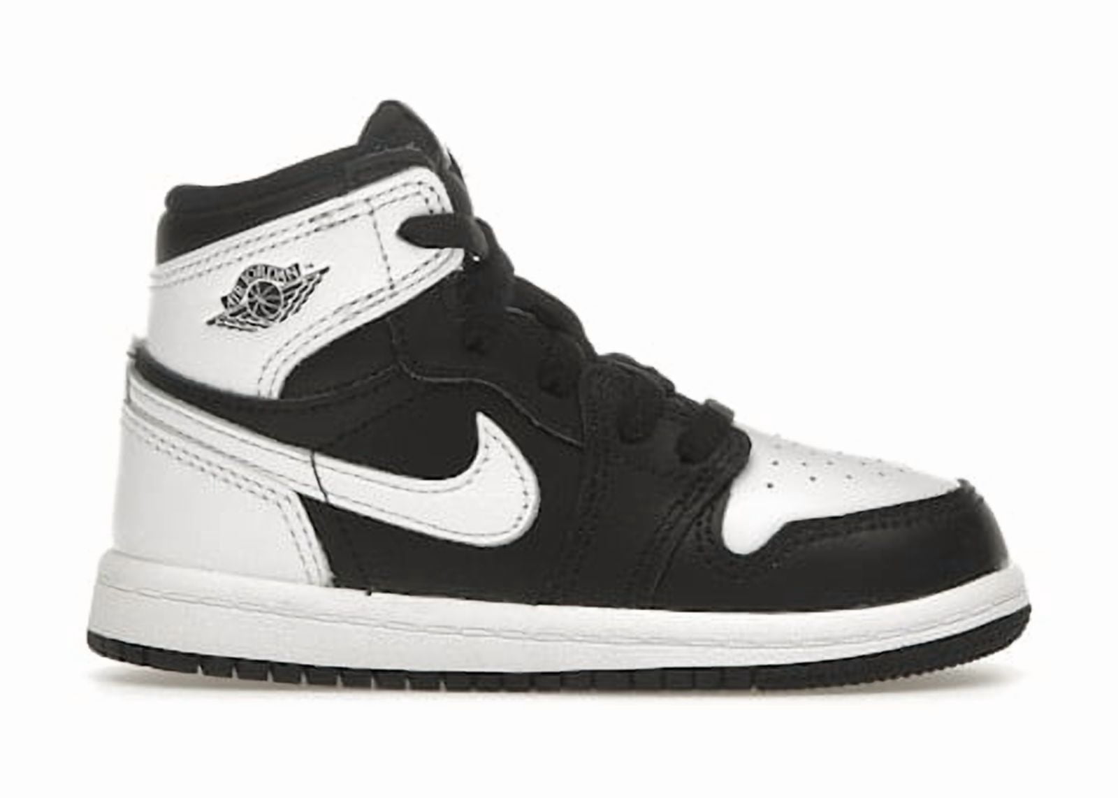 Jordan 1 Retro High OG Toddler Sneakers (Black/White, 5C) 5k97d