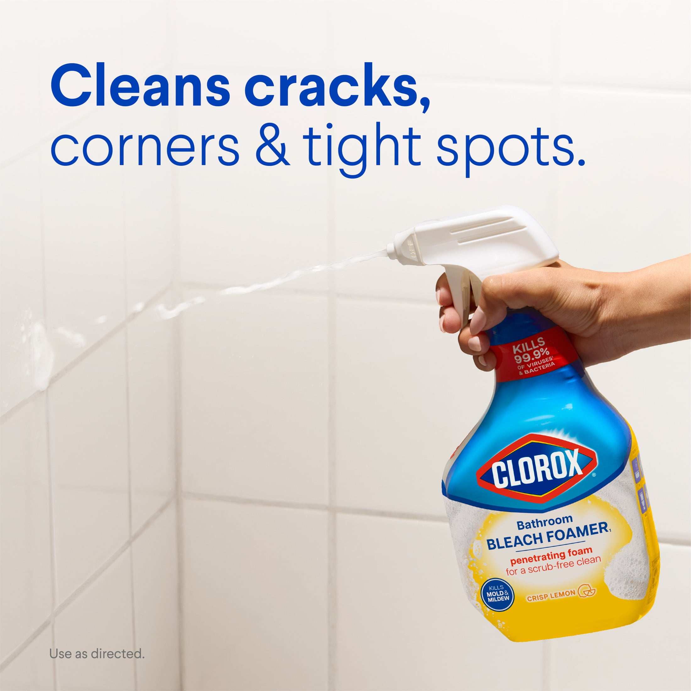 Clorox Bleach Foamer Bathroom and Shower Cleaner Spray, Crisp Lemon (30 fl oz) bsd1q