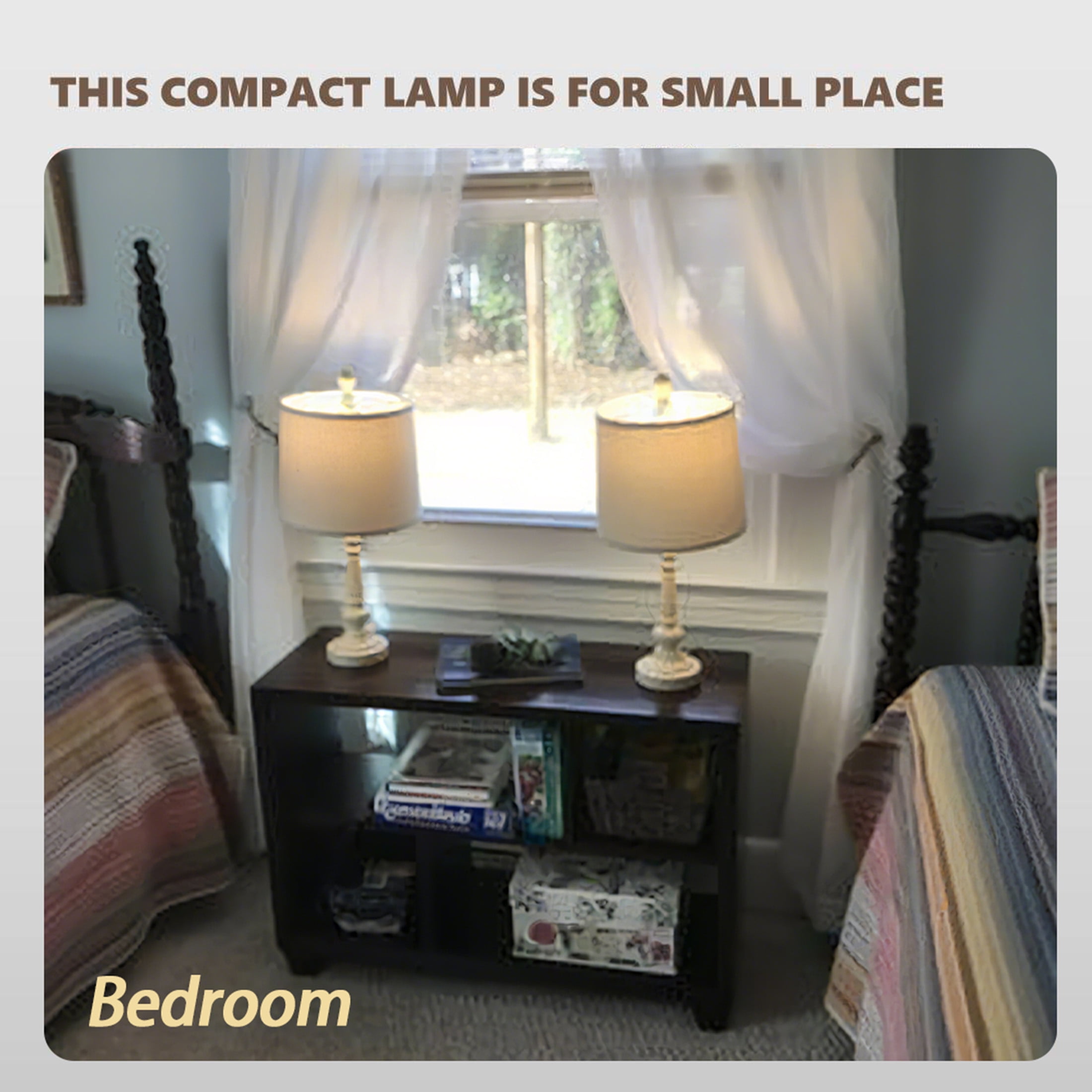 Oneach Retro Farmhouse Table Lamp Set (2-Pack, 20.25 in) y1pte